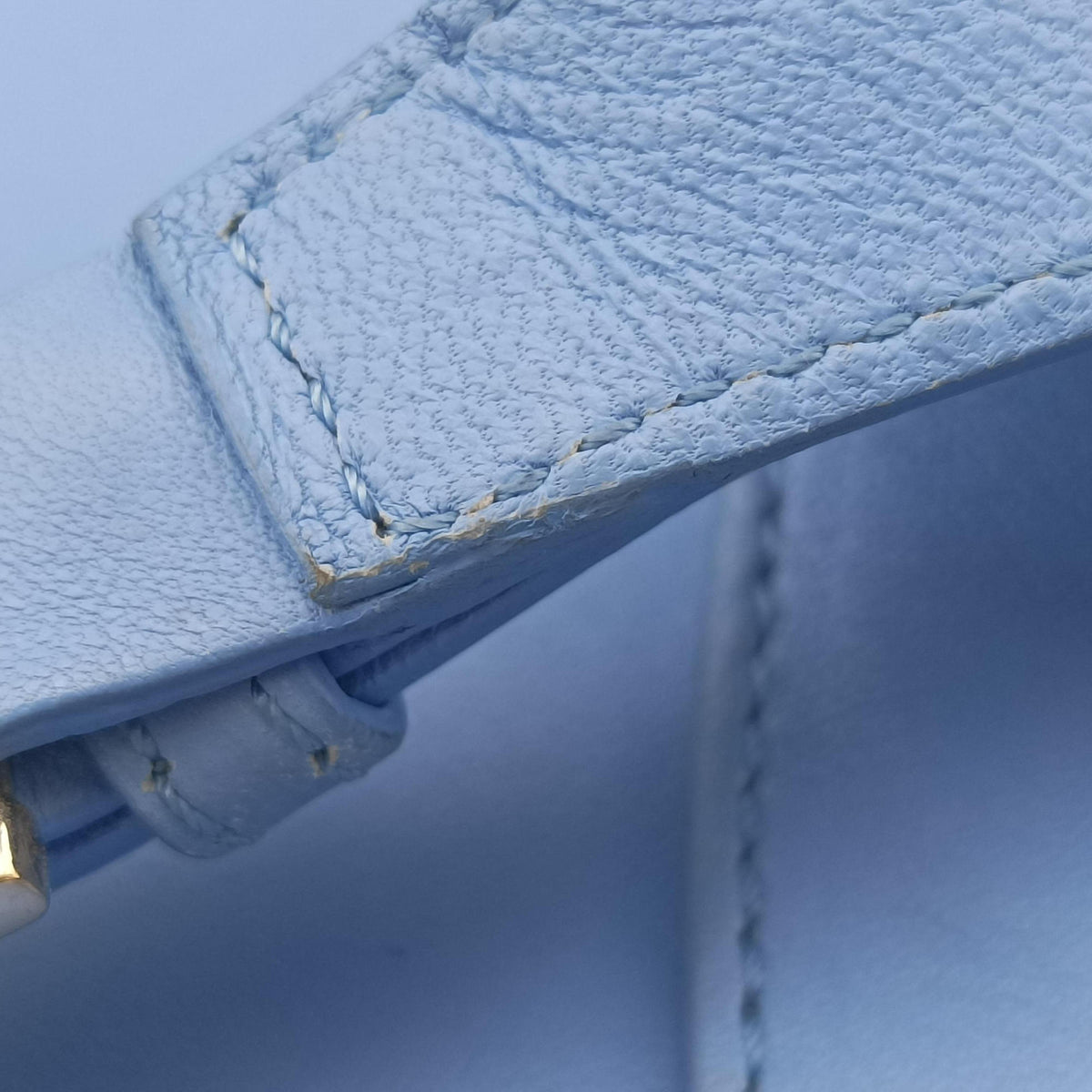 Pre-owned VERSACE Medusa Blue Leather  backpack/rucksack | stylenewstar