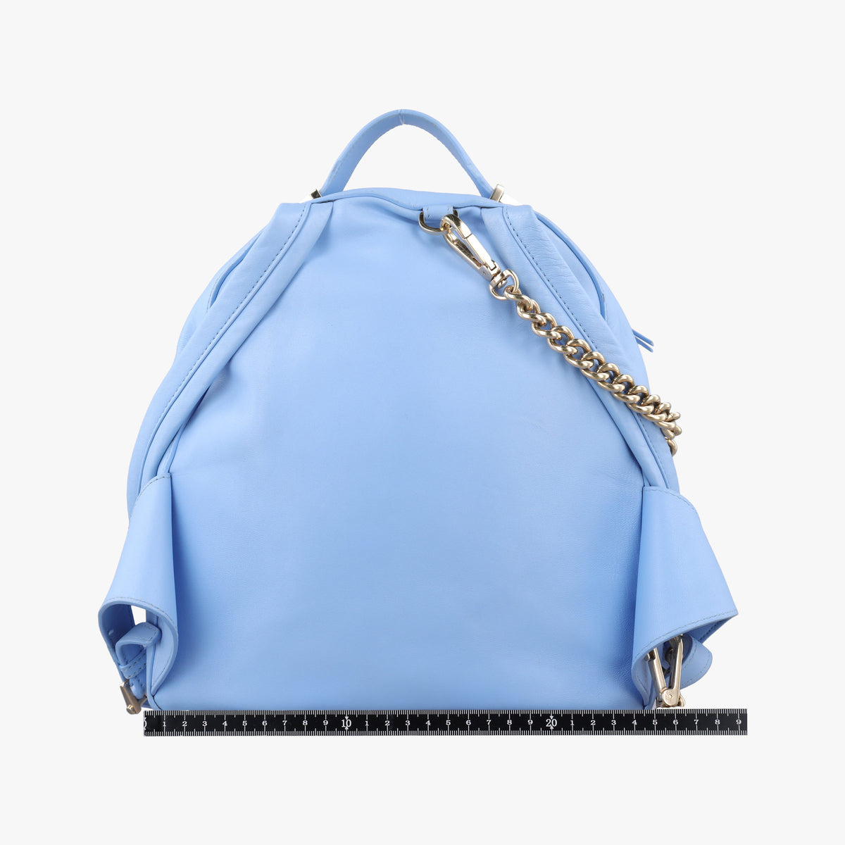 Pre-owned VERSACE Medusa Blue Leather  backpack/rucksack | stylenewstar