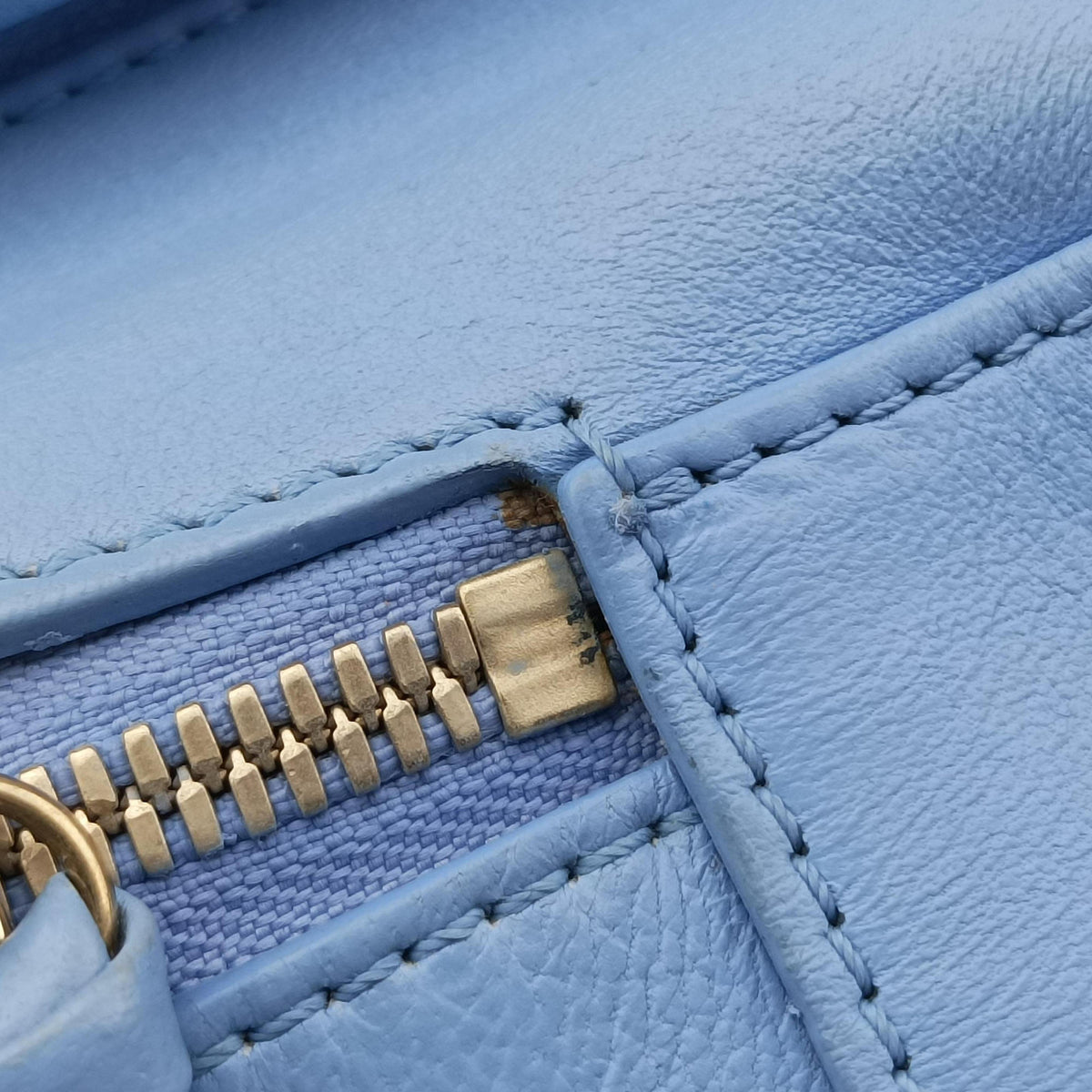 Pre-owned VERSACE Medusa Blue Leather  backpack/rucksack | stylenewstar