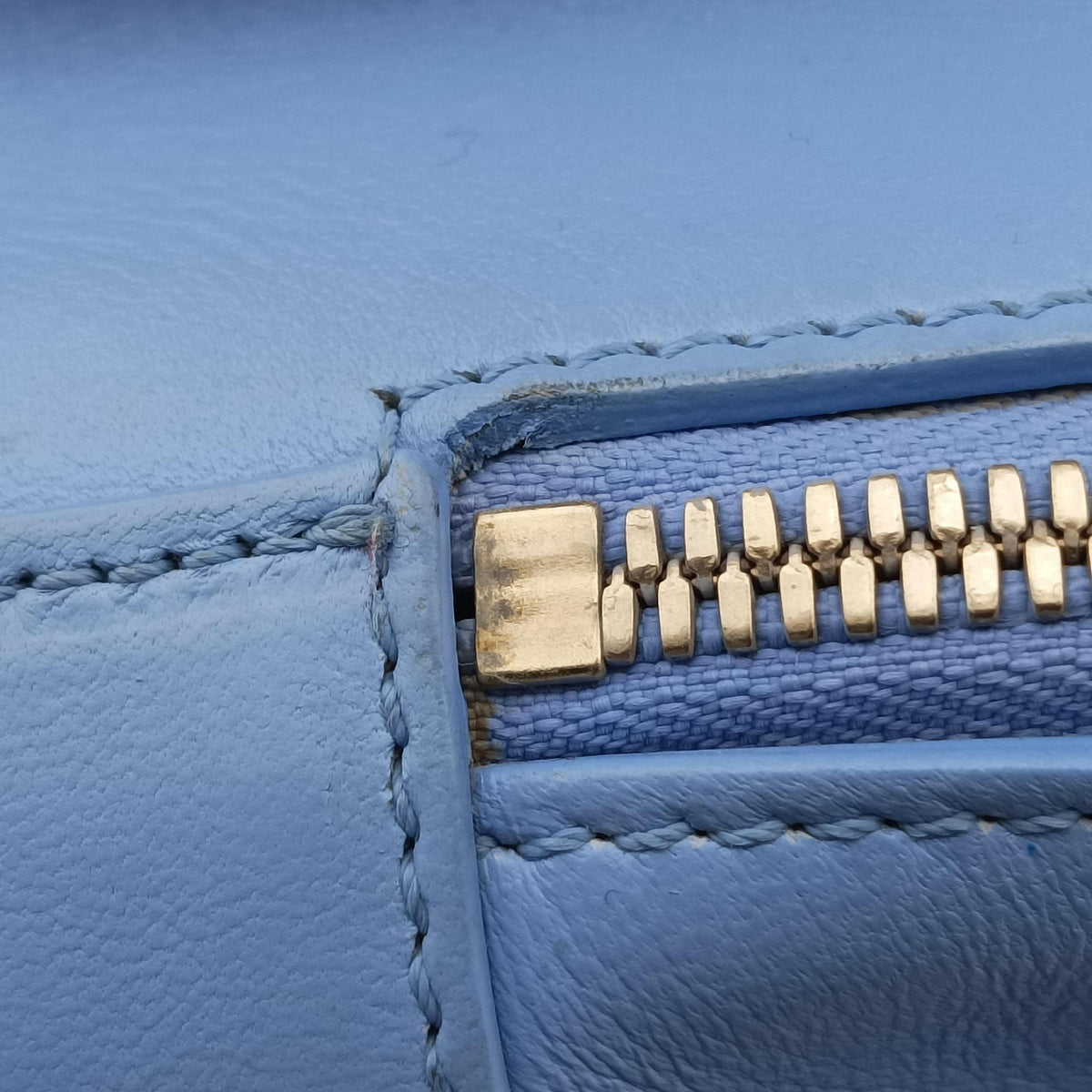 Pre-owned VERSACE Medusa Blue Leather  backpack/rucksack | stylenewstar