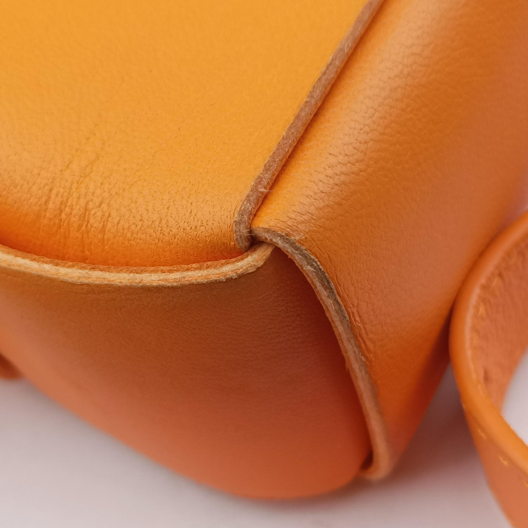 Pre-owned Bottega Veneta candy cassette Orange lambskin  shoulderbag | stylenewstar