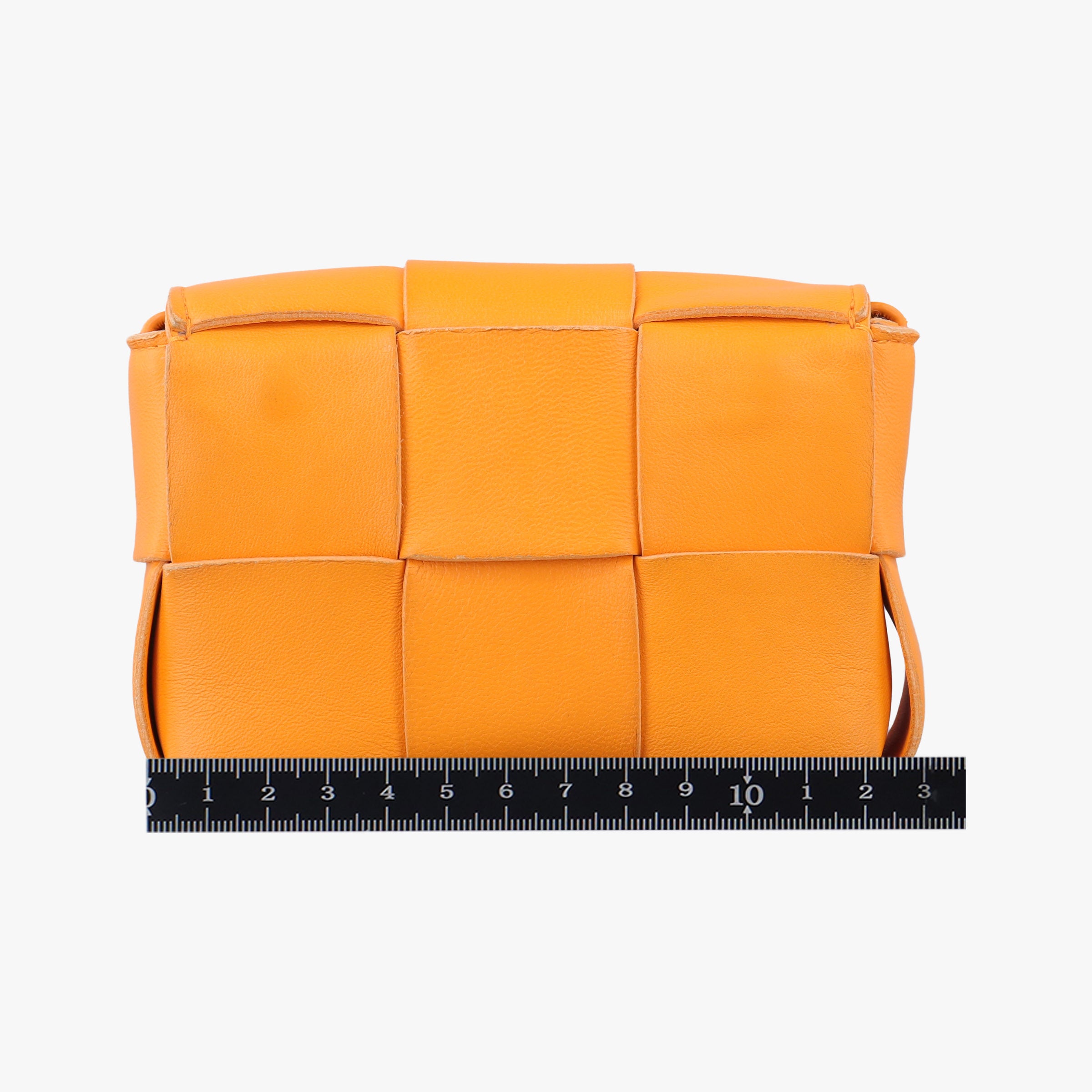 Pre-owned Bottega Veneta candy cassette Orange lambskin  shoulderbag | stylenewstar