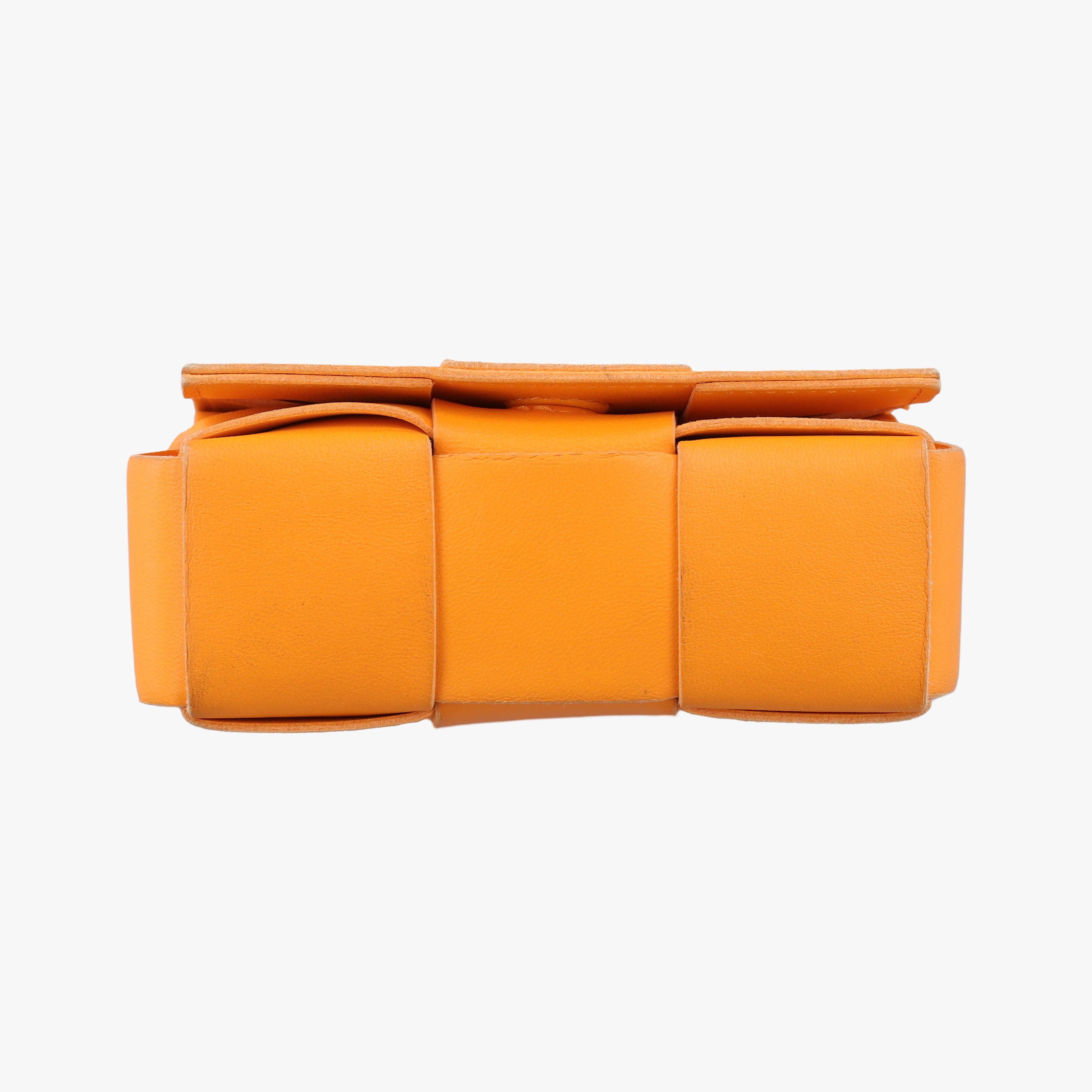 Pre-owned Bottega Veneta candy cassette Orange lambskin  shoulderbag | stylenewstar