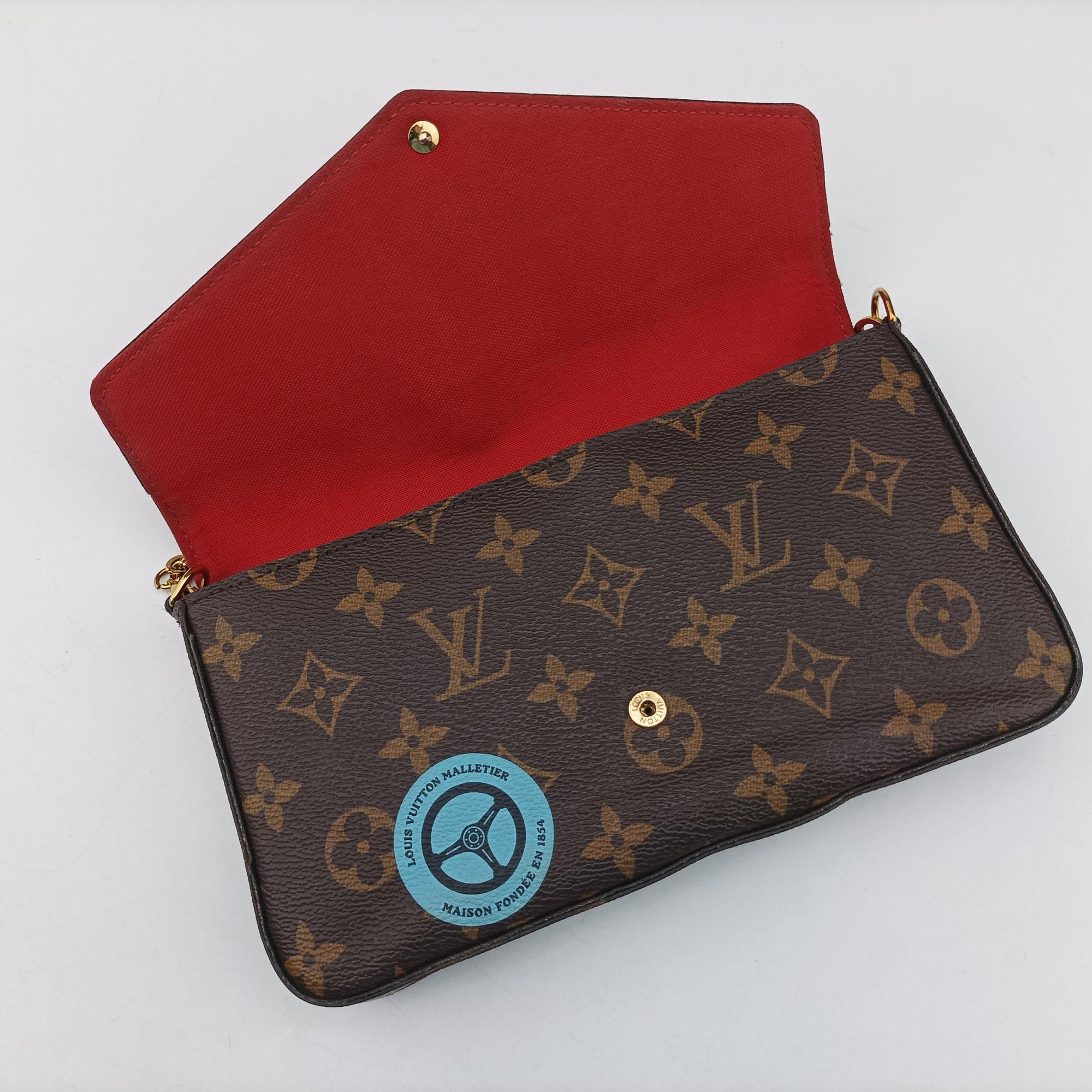Pre-owned Louis Vuitton Felicie Pochette Brown×Multicolor Monogram Canvas M62145 shoulderbag | stylenewstar