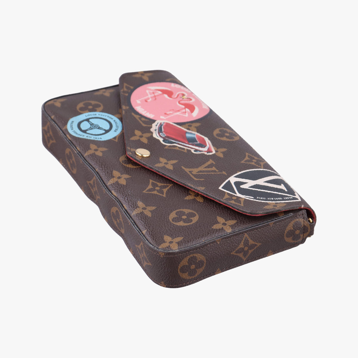 Pre-owned Louis Vuitton Felicie Pochette Brown×Multicolor Monogram Canvas M62145 shoulderbag | stylenewstar