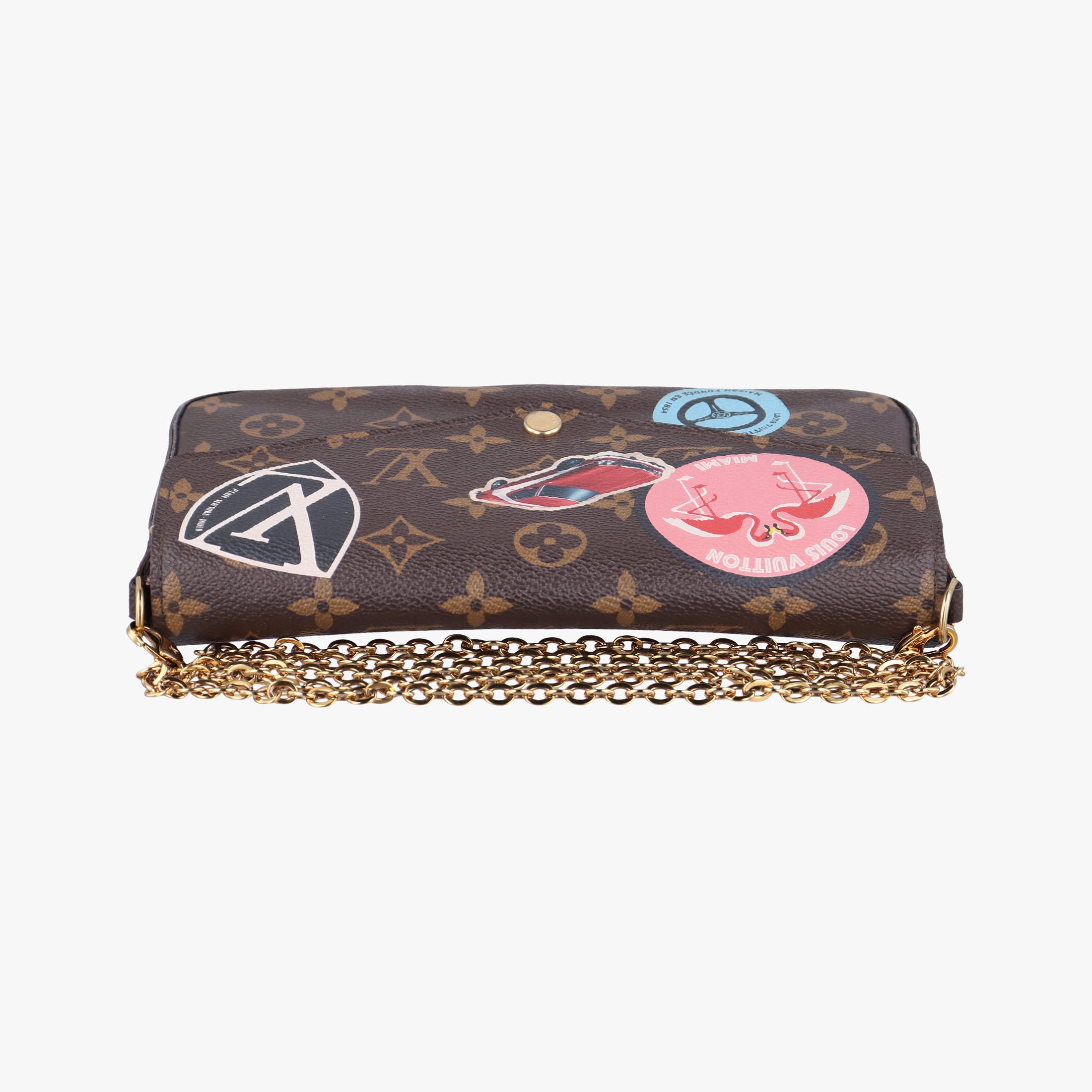 Pre-owned Louis Vuitton Felicie Pochette Brown×Multicolor Monogram Canvas M62145 shoulderbag | stylenewstar