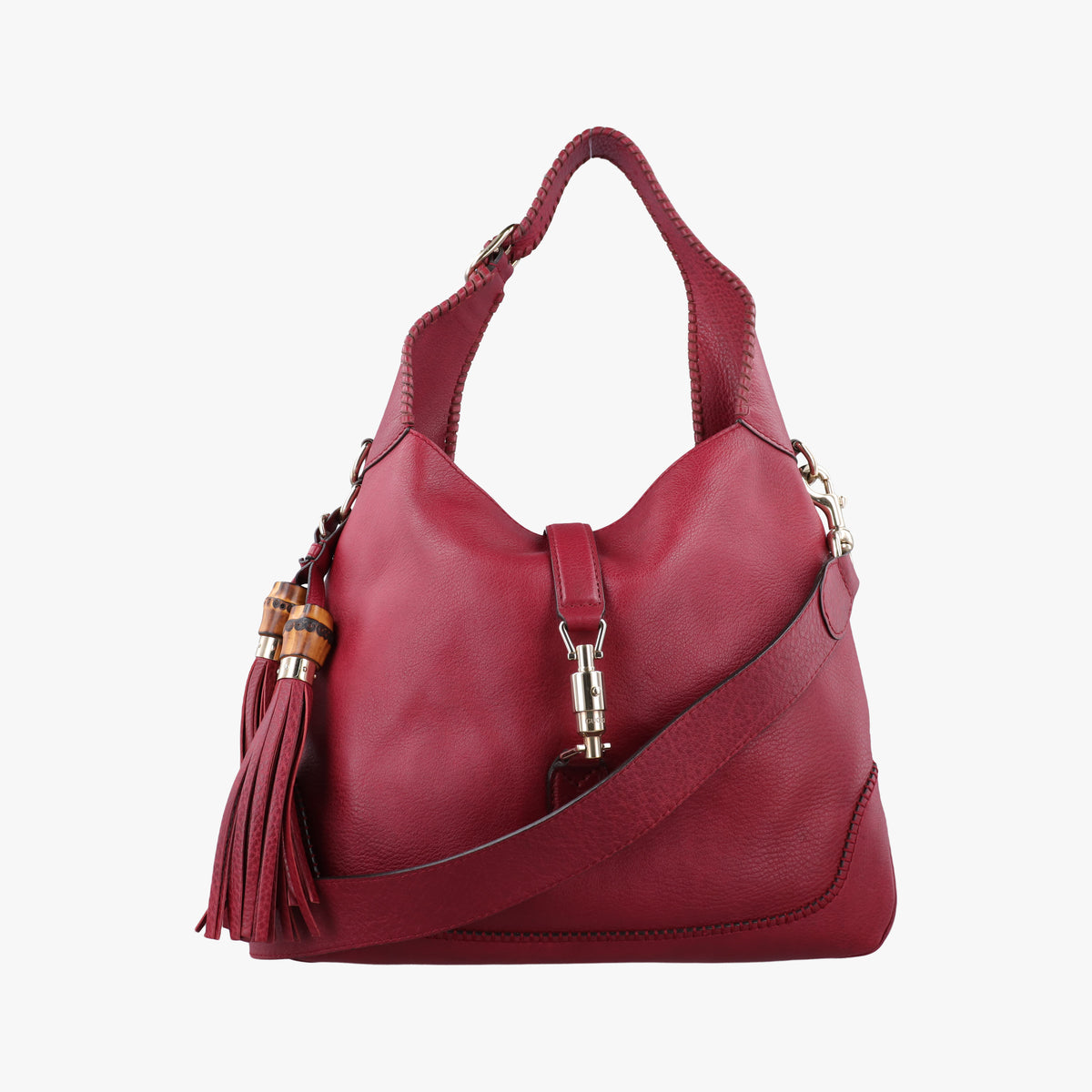 Pre-owned Gucci New Jackie Red Leather 246907 shoulderbag | stylenewstar