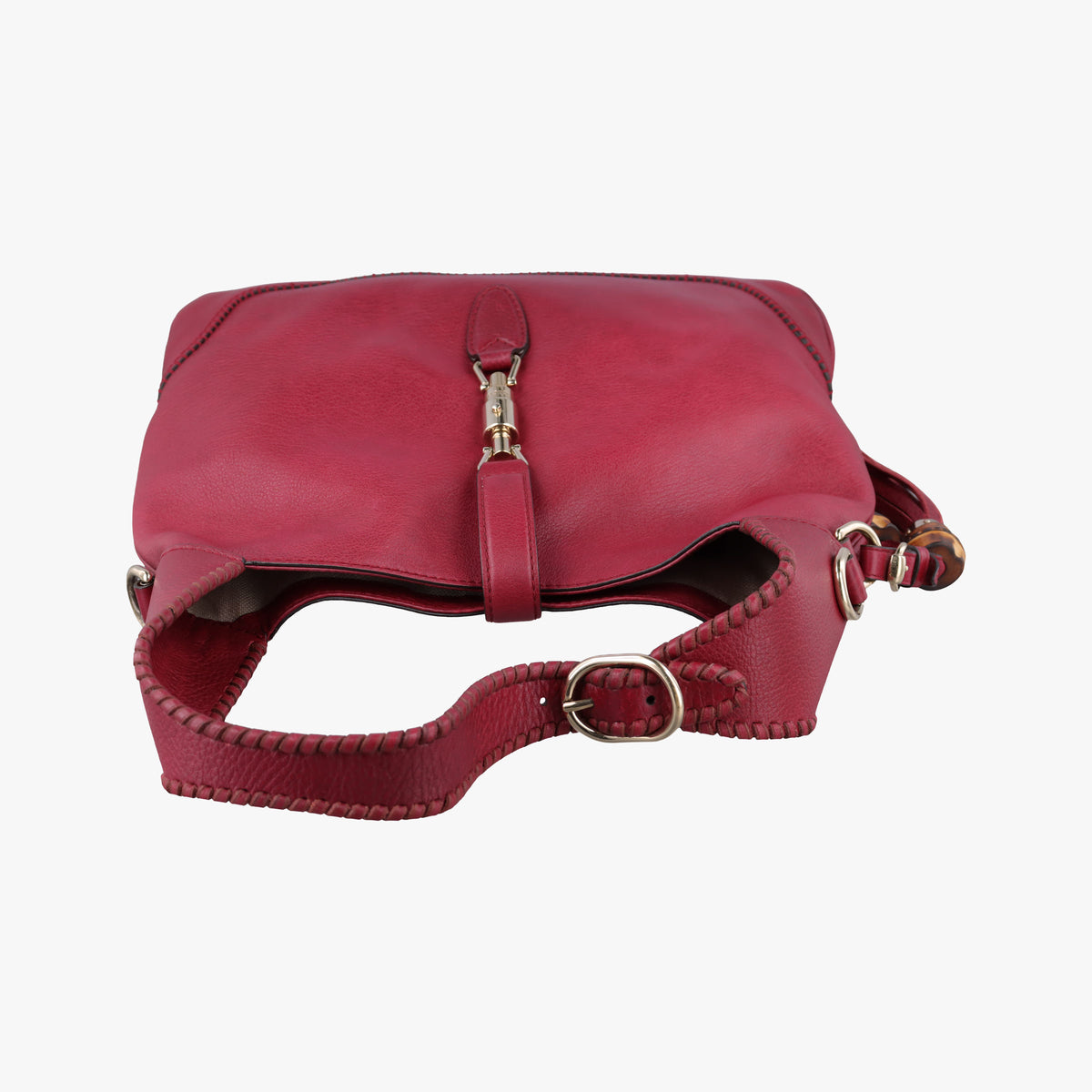 Pre-owned Gucci New Jackie Red Leather 246907 shoulderbag | stylenewstar