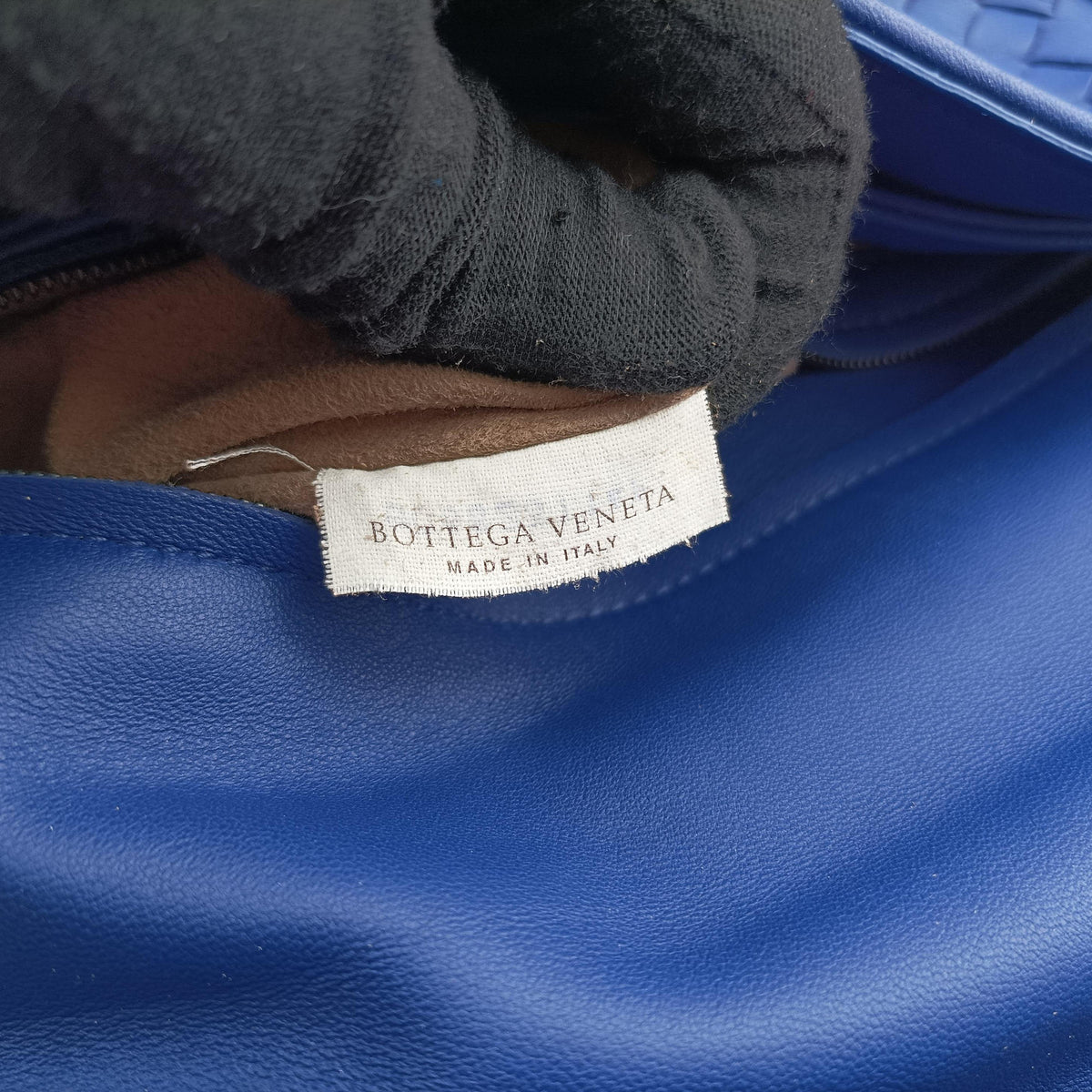 Pre-owned Bottega Veneta Intrecciato Olimpia Blue lambskin  shoulderbag | stylenewstar