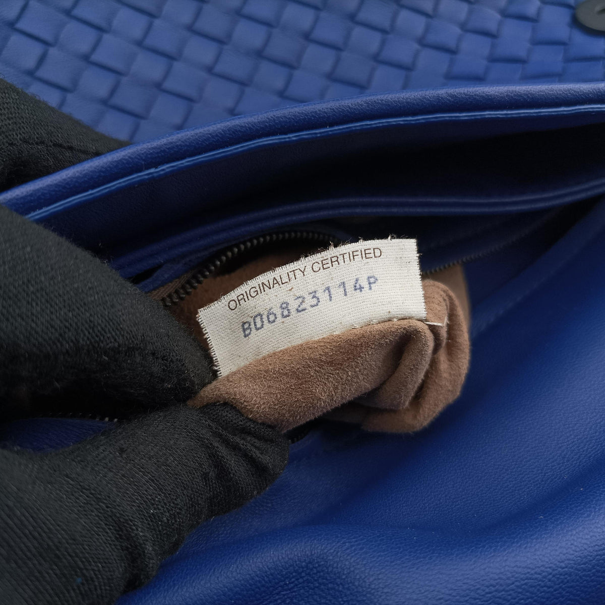 Pre-owned Bottega Veneta Intrecciato Olimpia Blue lambskin  shoulderbag | stylenewstar