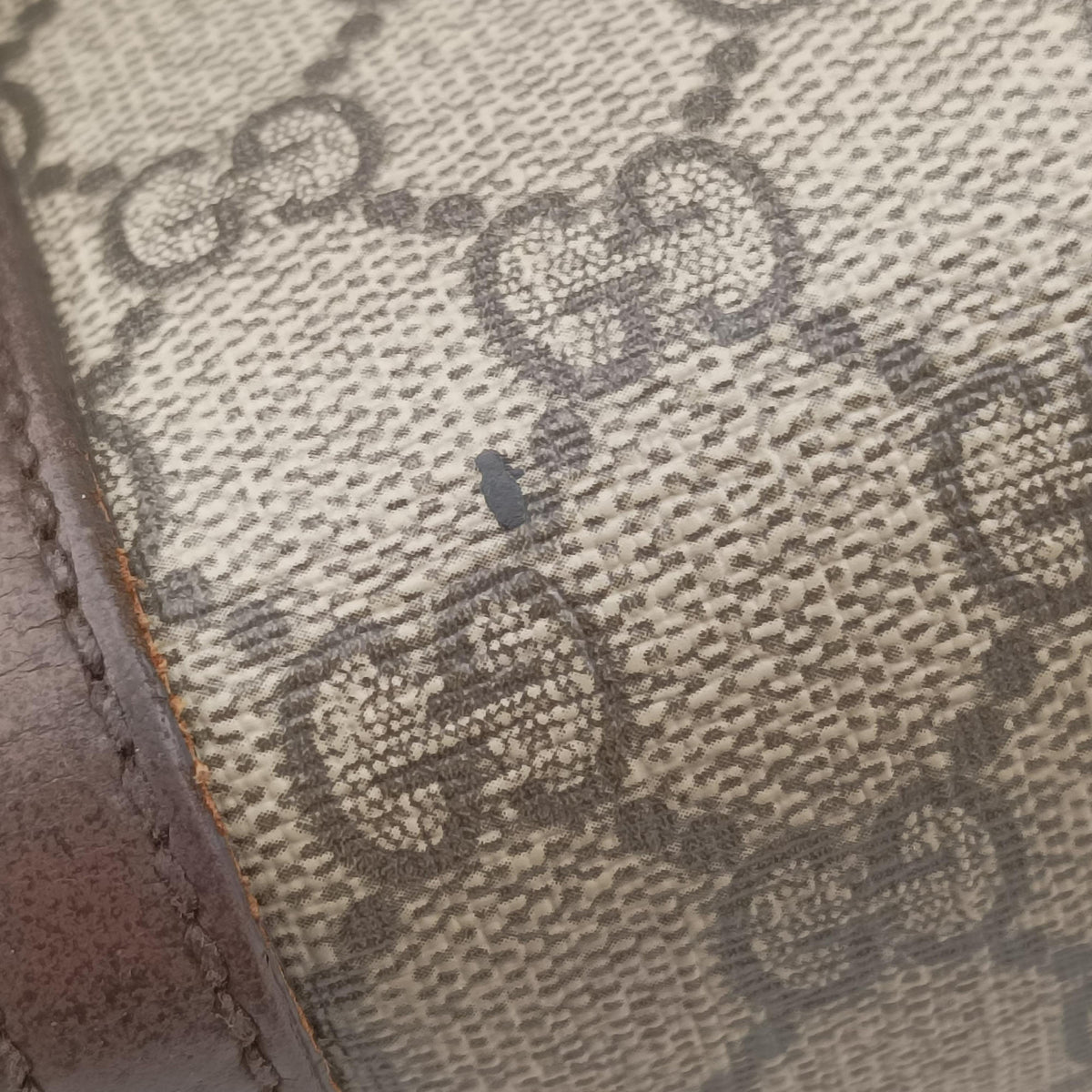 Pre-owned Gucci Ophidia Beige×brown PVC coated canvas×Leather 503876 shoulderbag | stylenewstar