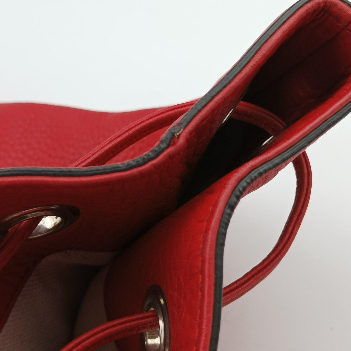 Pre-owned Gucci Soho Red Leather 368588 backpack/rucksack | stylenewstar
