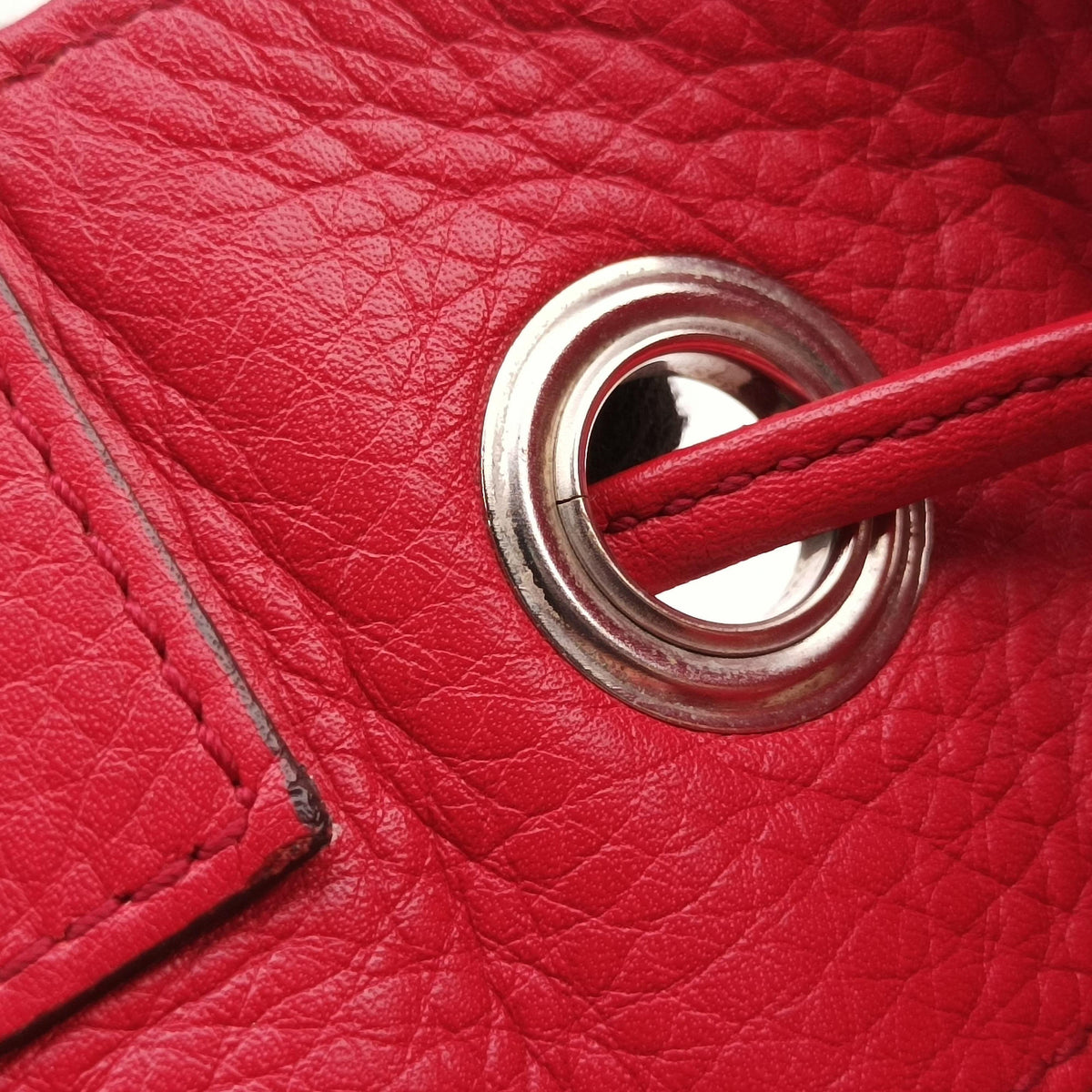 Pre-owned Gucci Soho Red Leather 368588 backpack/rucksack | stylenewstar