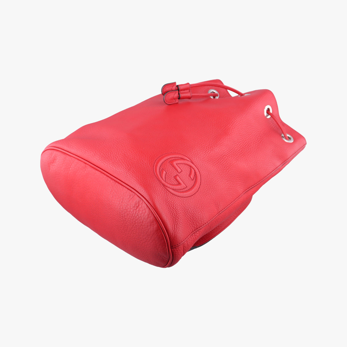 Pre-owned Gucci Soho Red Leather 368588 backpack/rucksack | stylenewstar