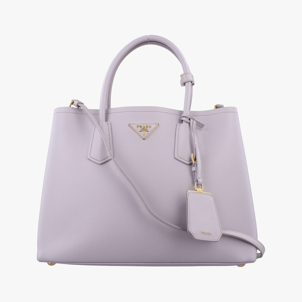 Vintage Prada Double Cuir Purple SAFFIANO Leather 1BG775 shoulderbag | stylenewstar