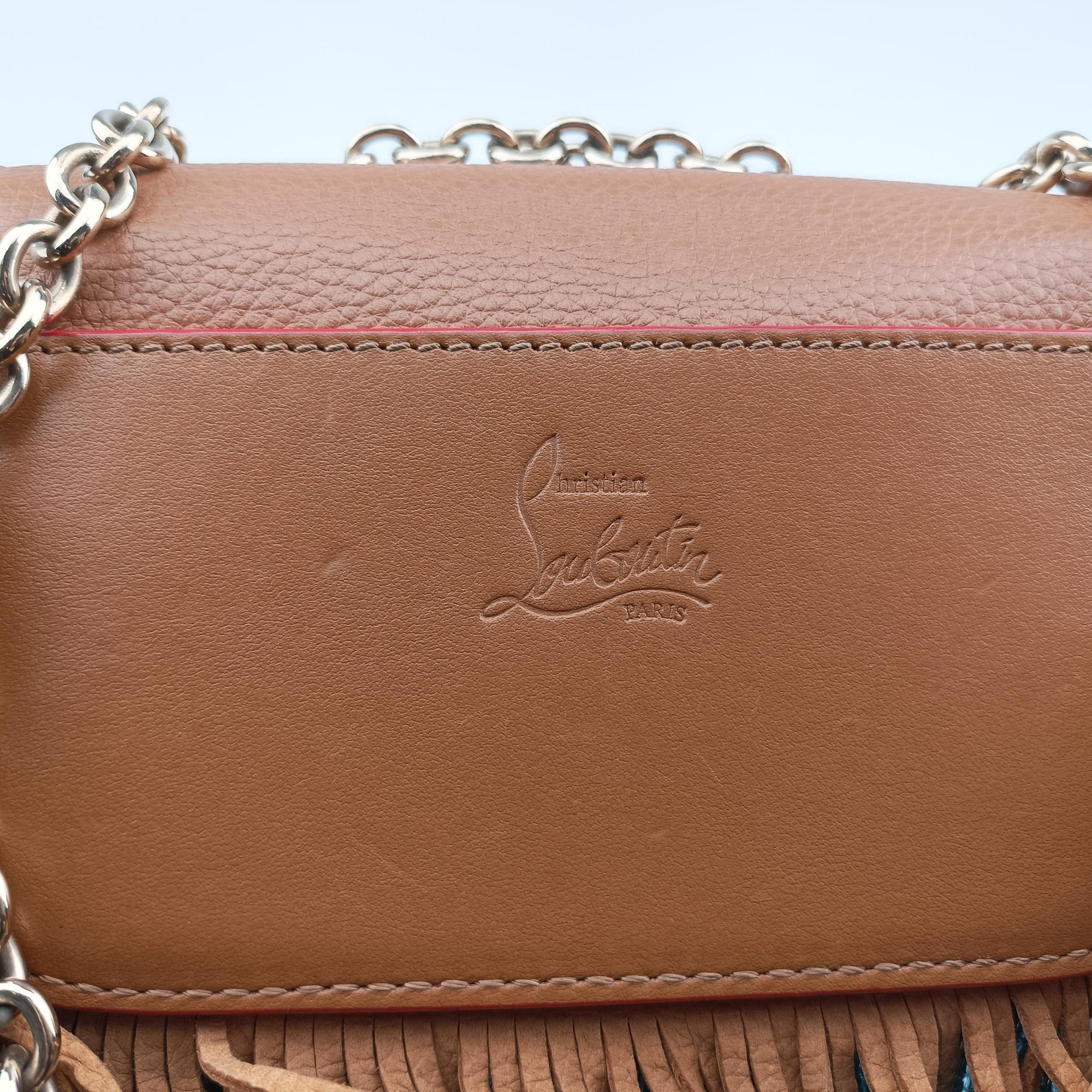 Pre-owned Christian Louboutin Sweet Charity Brown Leather  shoulderbag | stylenewstar