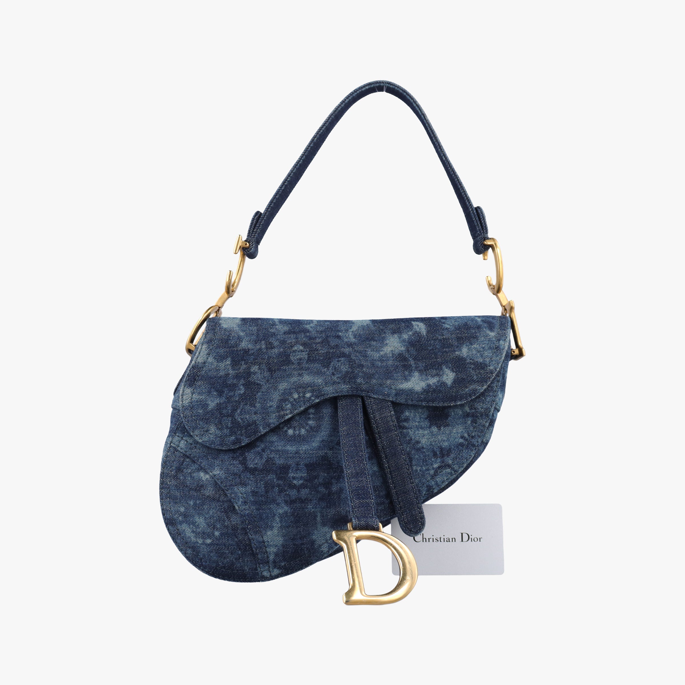 Vintage Christian Dior Saddle Blue denim  handbag | stylenewstar