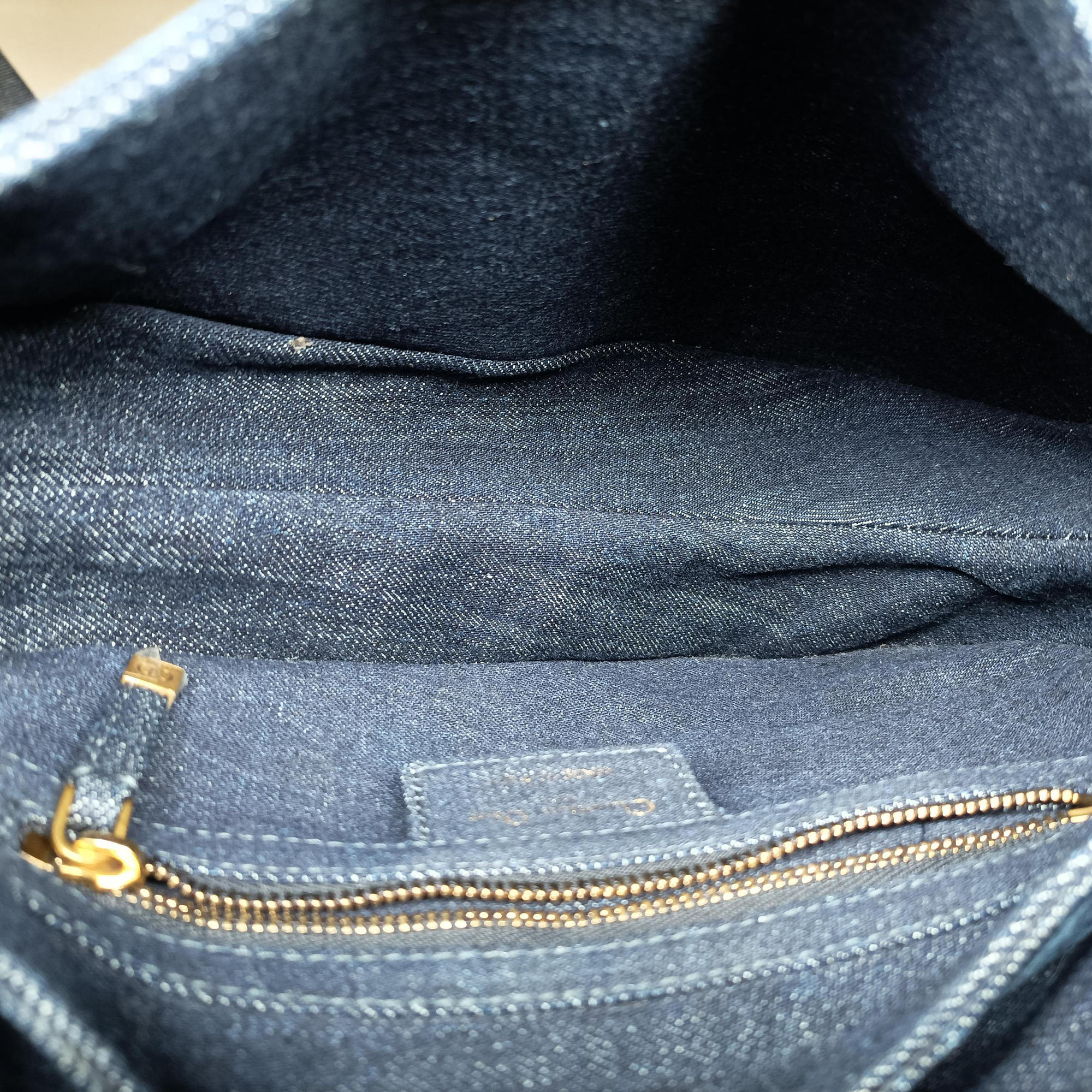 Vintage Christian Dior Saddle Blue denim  handbag | stylenewstar