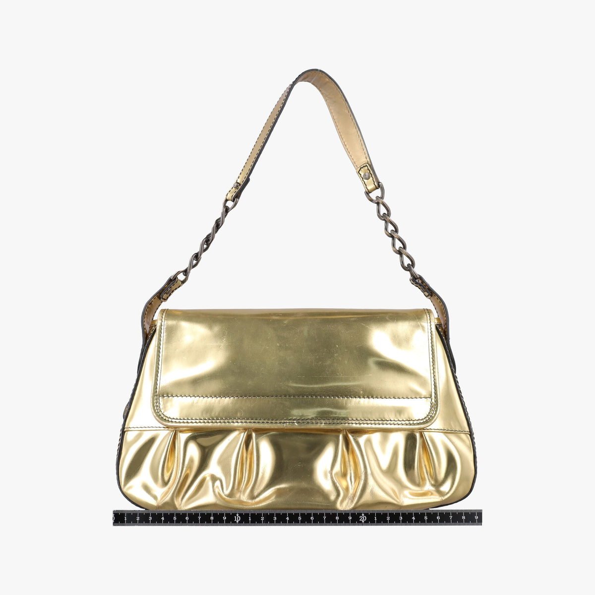Pre-owned Fendi B bis Golden patent 8BR551 shoulderbag | stylenewstar