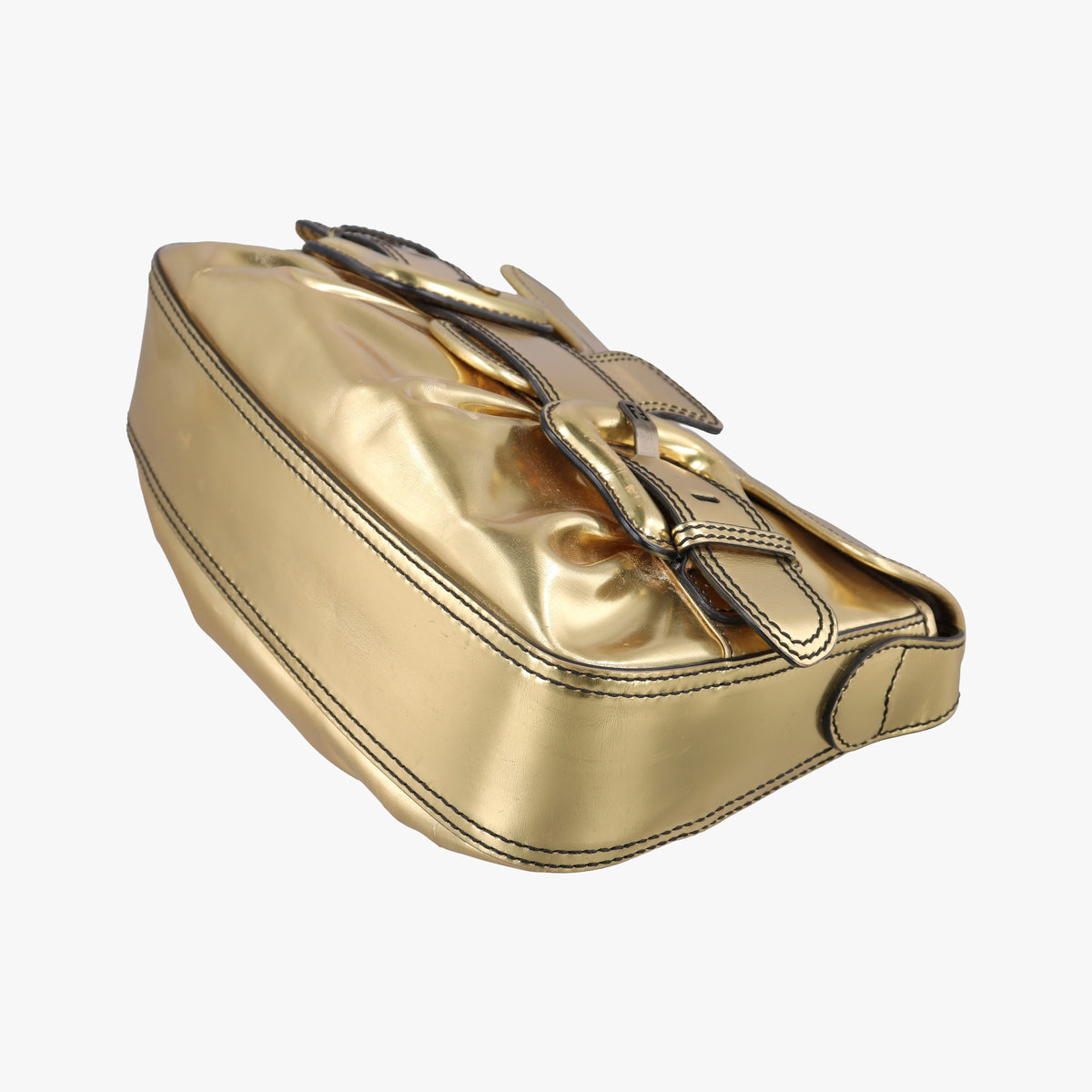 Pre-owned Fendi B bis Golden patent 8BR551 shoulderbag | stylenewstar