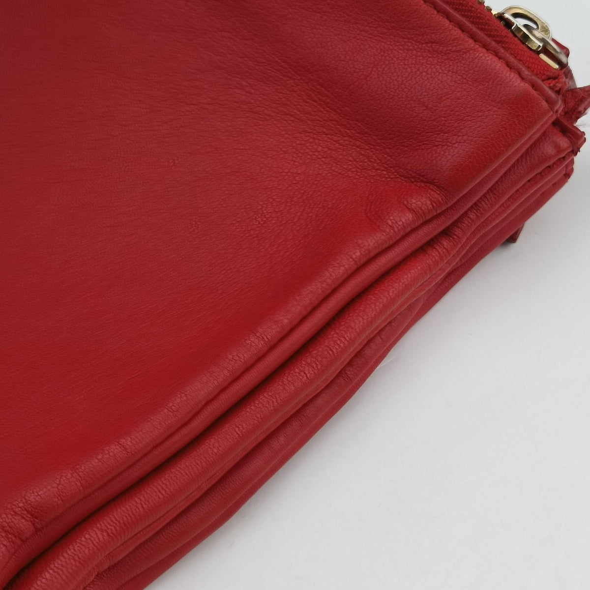 Pre-owned Celine TRIO Red Lambskin  shoulderbag | stylenewstar