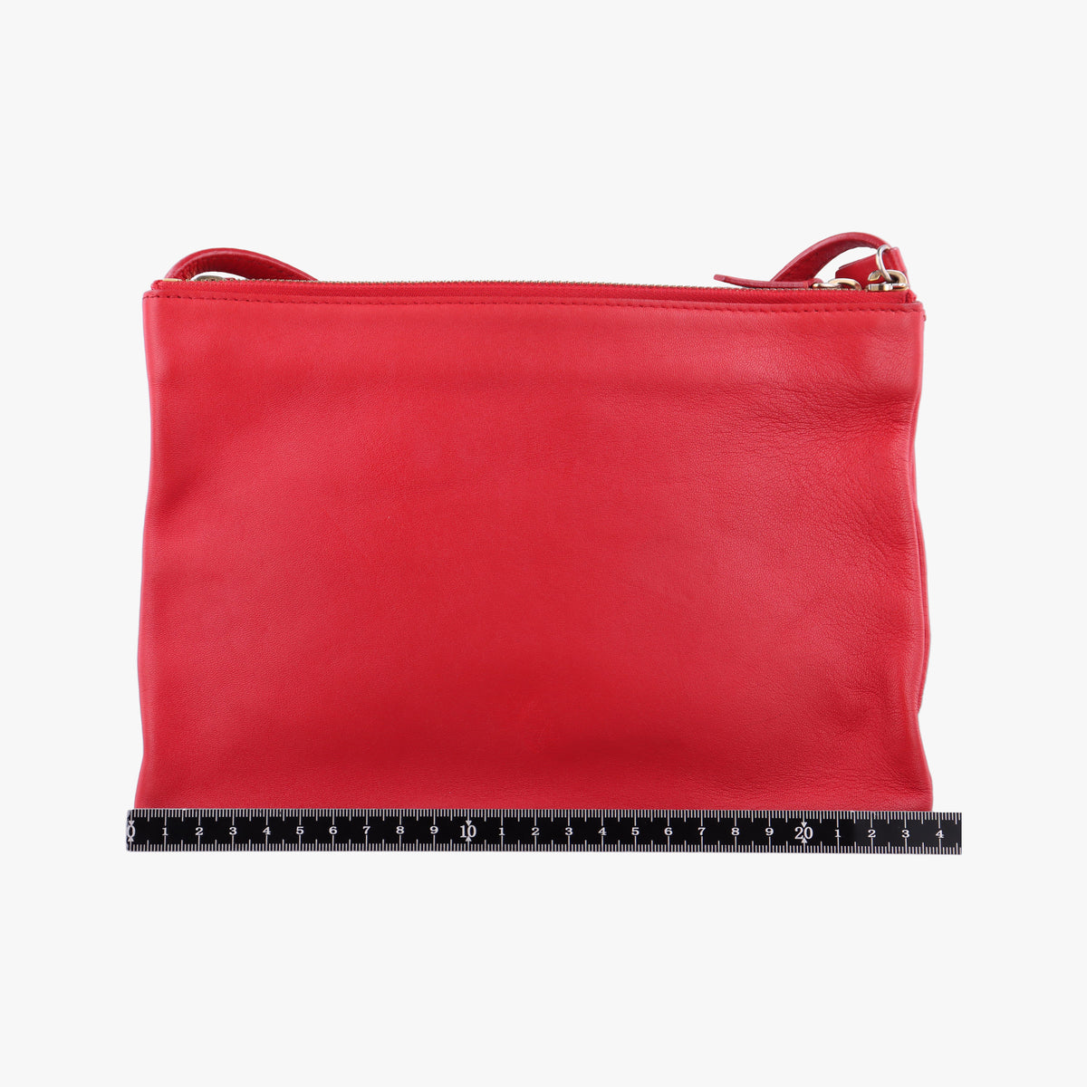 Pre-owned Celine TRIO Red Lambskin  shoulderbag | stylenewstar