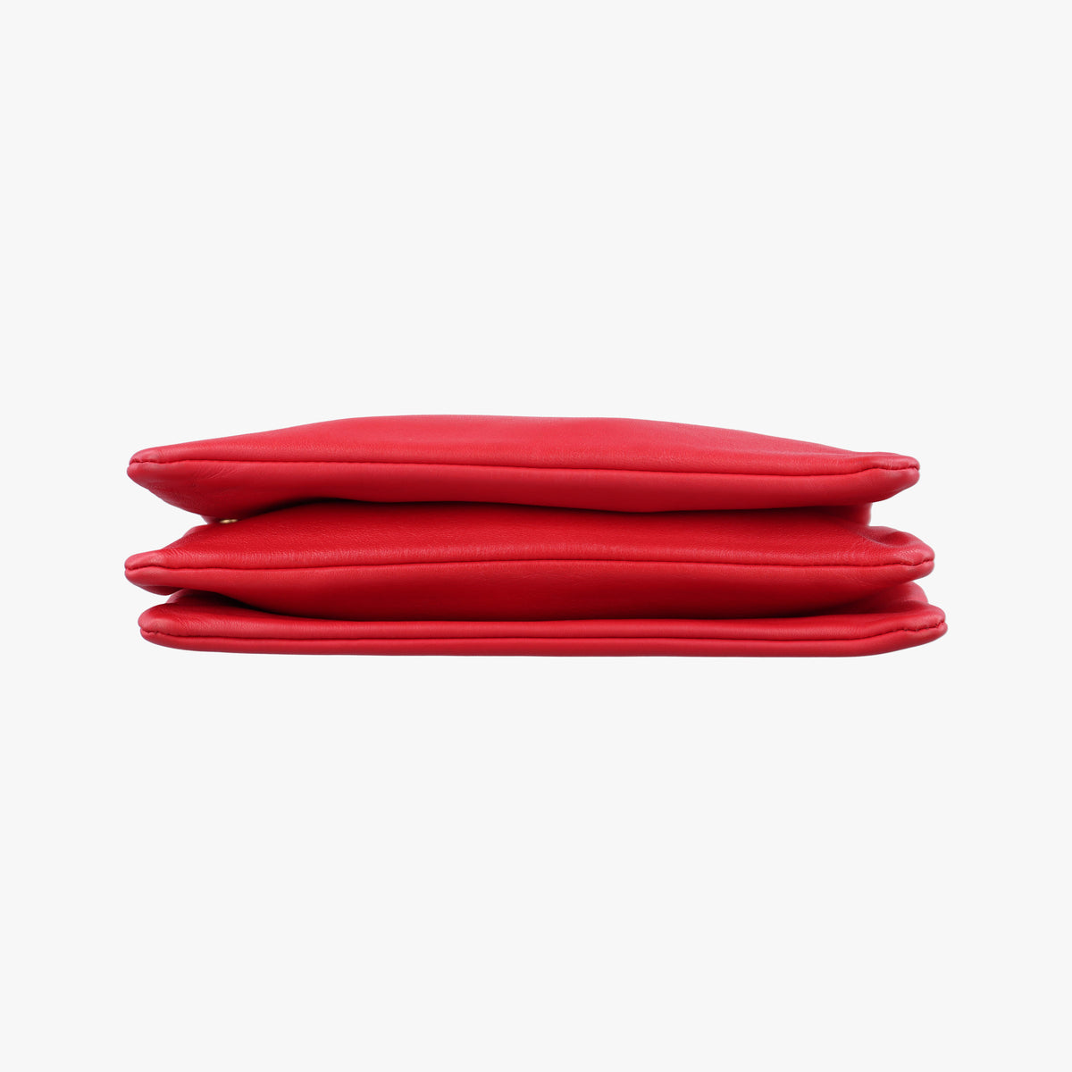 Pre-owned Celine TRIO Red Lambskin  shoulderbag | stylenewstar