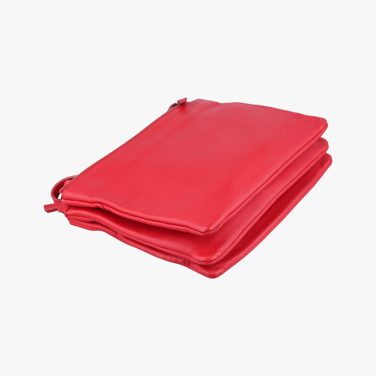 Pre-owned Celine TRIO Red Lambskin  shoulderbag | stylenewstar
