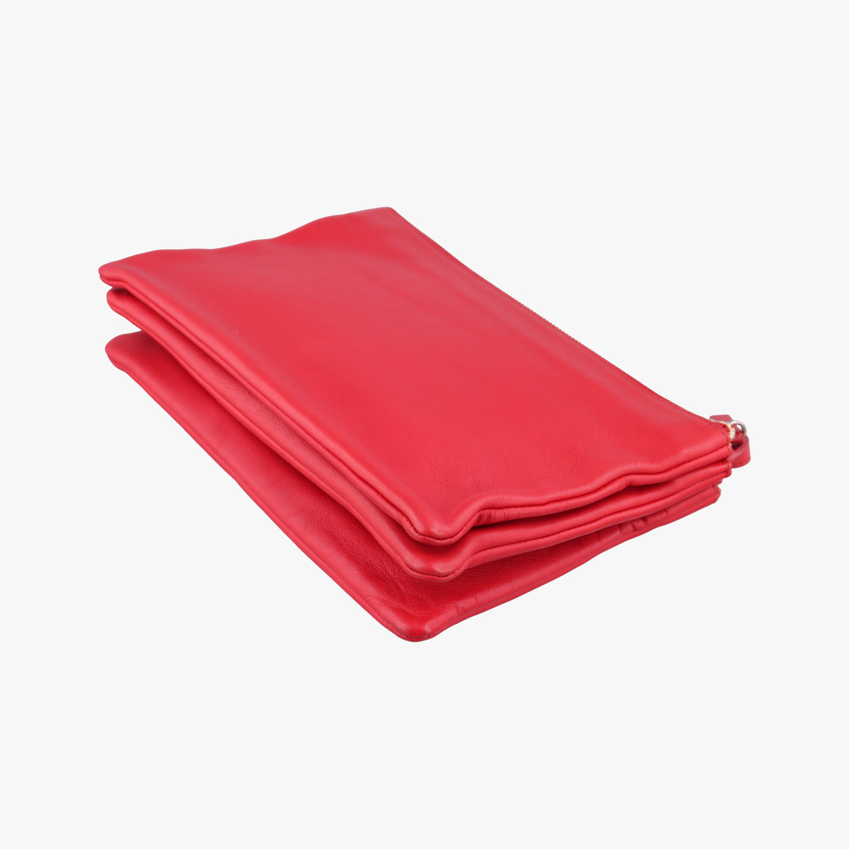 Pre-owned Celine TRIO Red Lambskin  shoulderbag | stylenewstar