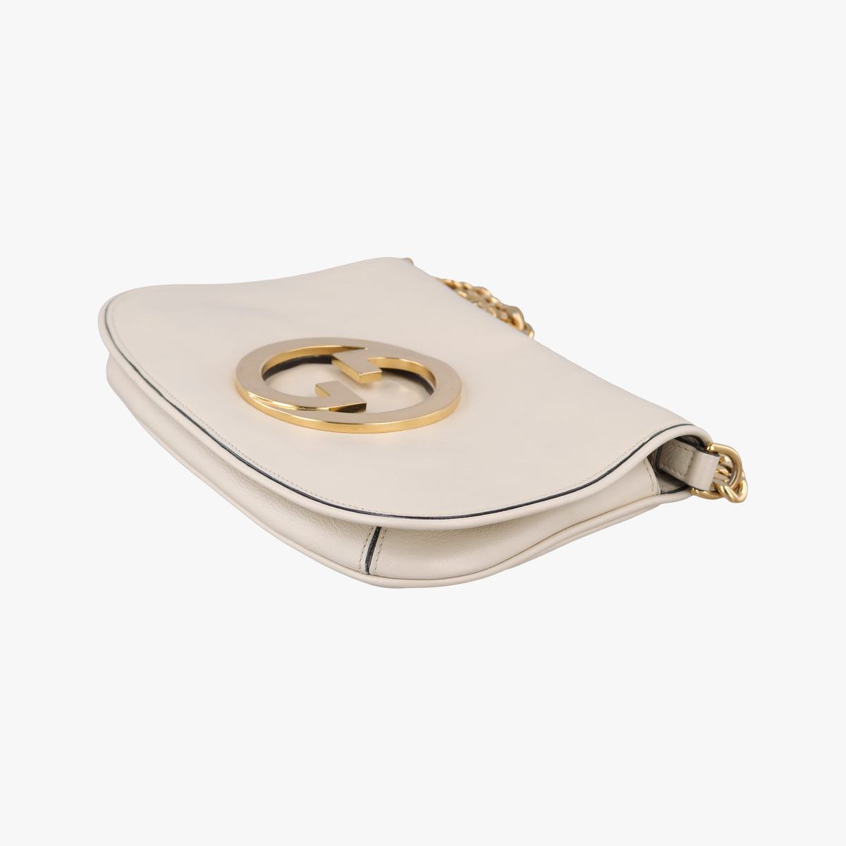 Pre-owned Gucci Blondie Chain White Leather 699268 shoulderbag | stylenewstar