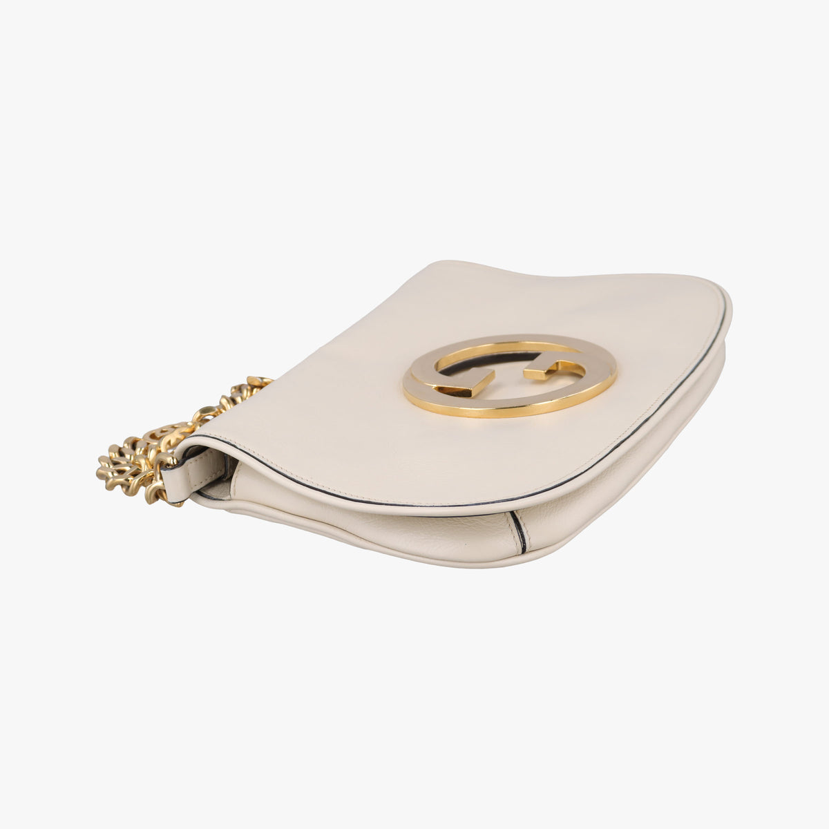 Pre-owned Gucci Blondie Chain White Leather 699268 shoulderbag | stylenewstar