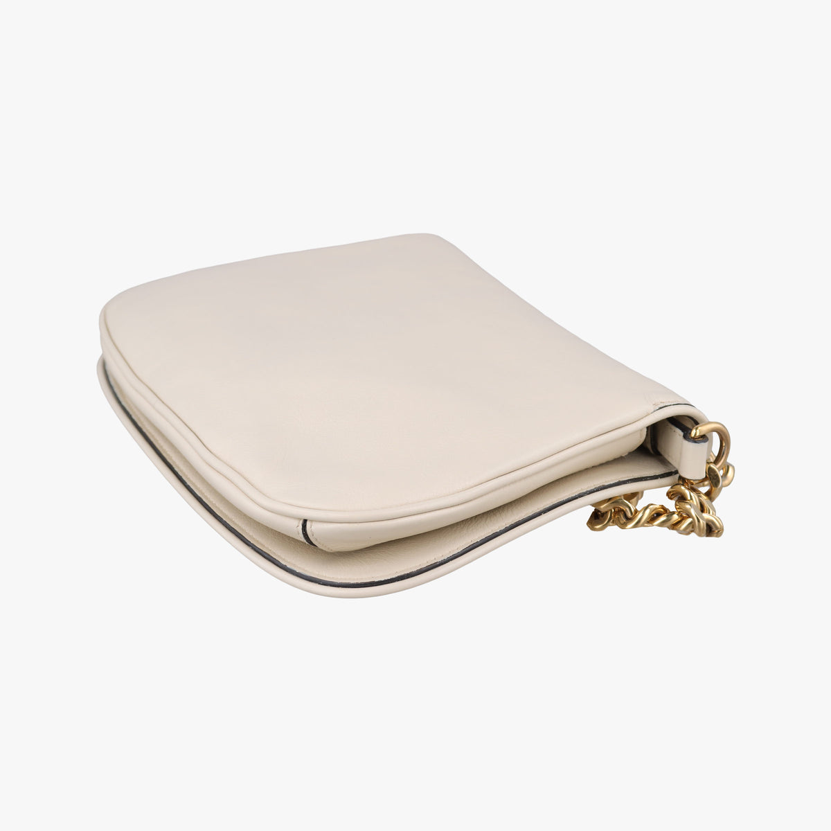 Pre-owned Gucci Blondie Chain White Leather 699268 shoulderbag | stylenewstar