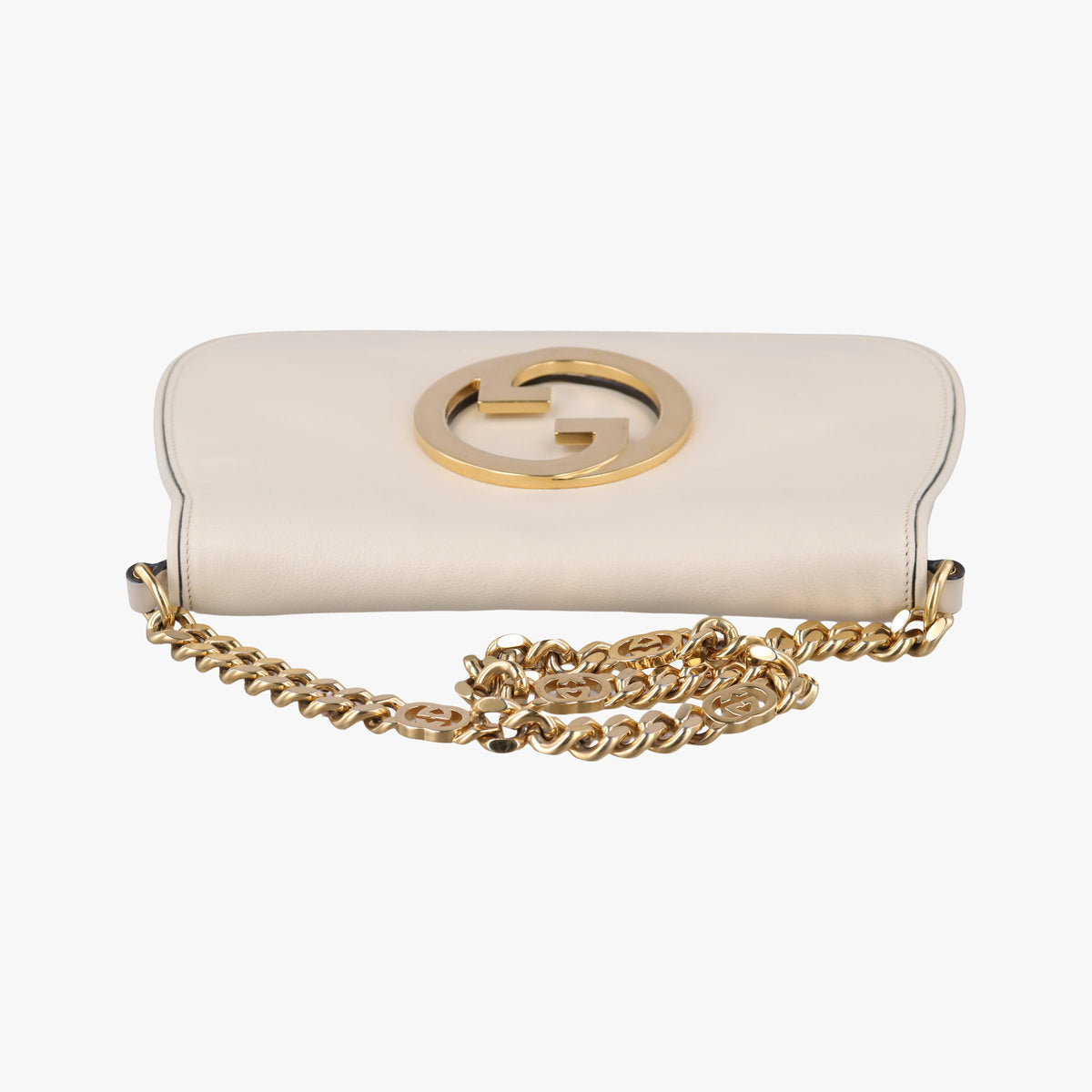 Pre-owned Gucci Blondie Chain White Leather 699268 shoulderbag | stylenewstar