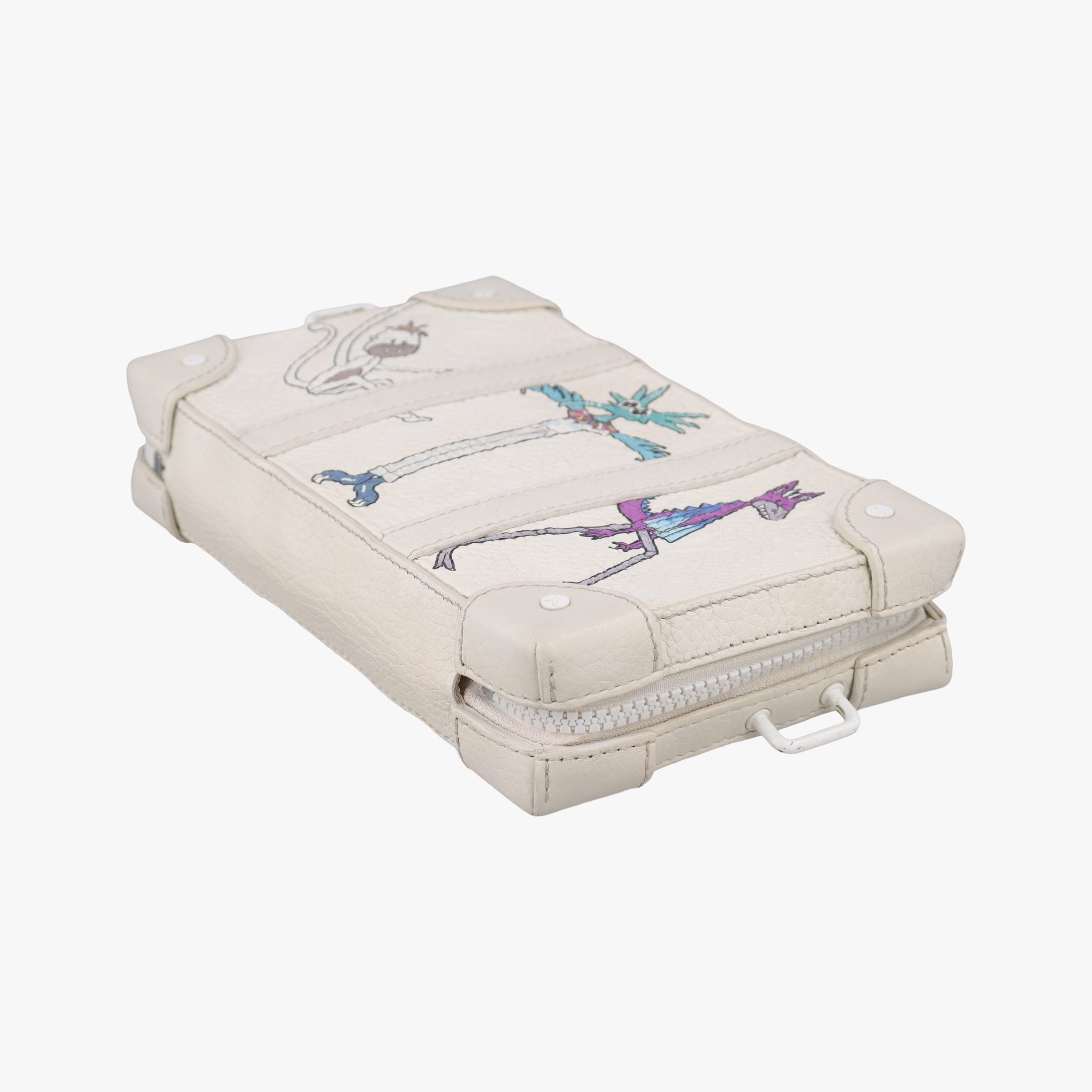 Pre-owned Louis Vuitton Soft Trunk LV Friends White x Multicolor Monogram Taurillon M80146 shoulderbag | stylenewstar