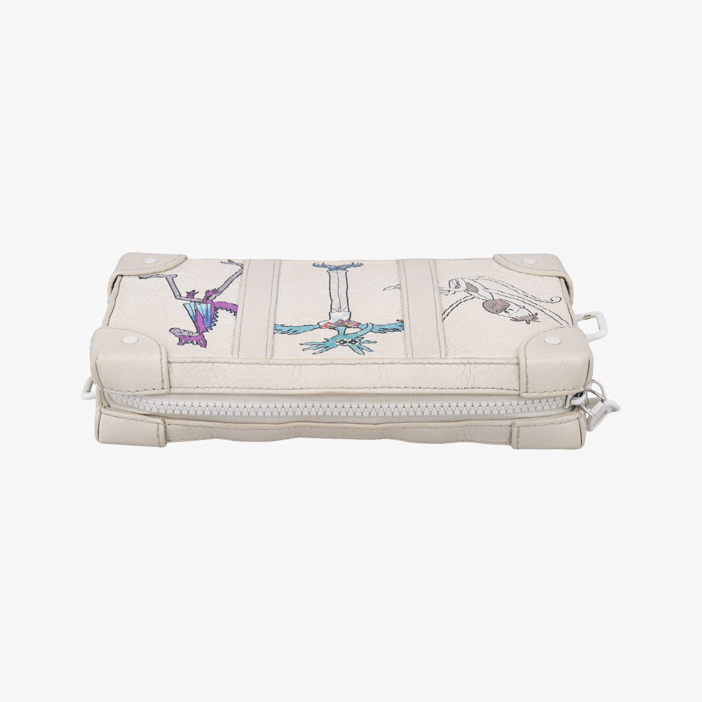 Pre-owned Louis Vuitton Soft Trunk LV Friends White x Multicolor Monogram Taurillon M80146 shoulderbag | stylenewstar