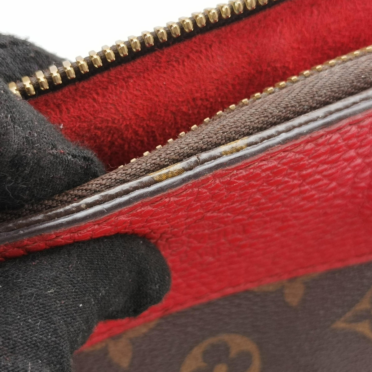 Secondhand Louis Vuitton RETIRO PM brown×COQUELICOT Monogram Canvas×calf leather M50057 shoulderbag | stylenewstar