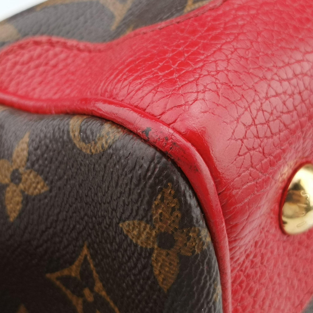 Secondhand Louis Vuitton RETIRO PM brown×COQUELICOT Monogram Canvas×calf leather M50057 shoulderbag | stylenewstar
