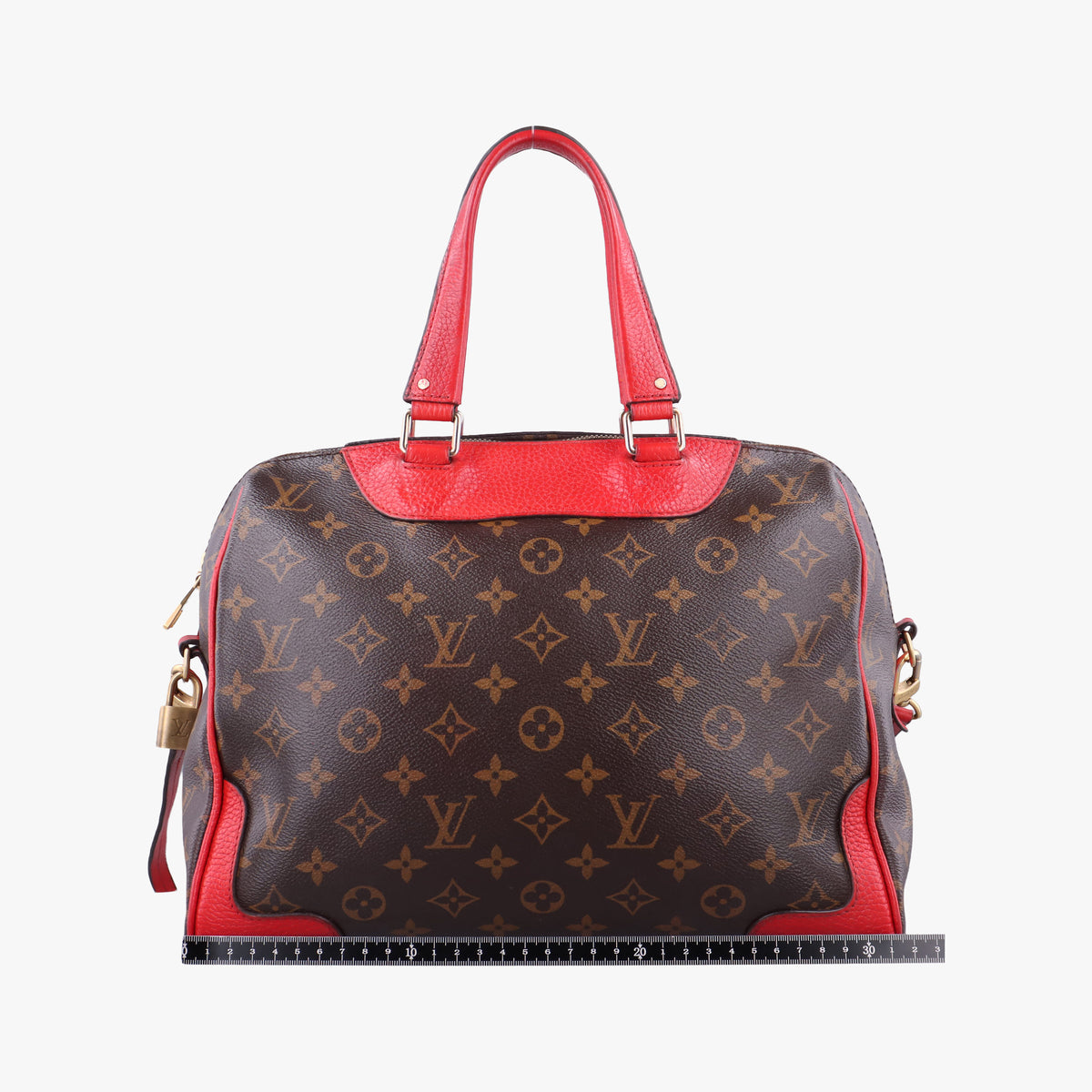 Secondhand Louis Vuitton RETIRO PM brown×COQUELICOT Monogram Canvas×calf leather M50057 shoulderbag | stylenewstar