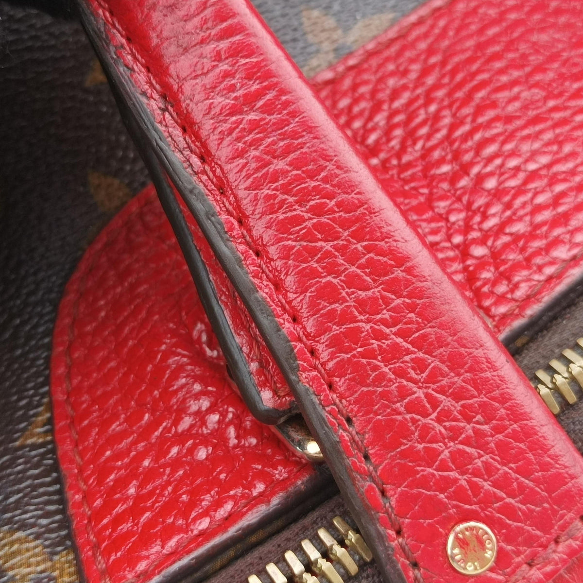 Secondhand Louis Vuitton RETIRO PM brown×COQUELICOT Monogram Canvas×calf leather M50057 shoulderbag | stylenewstar