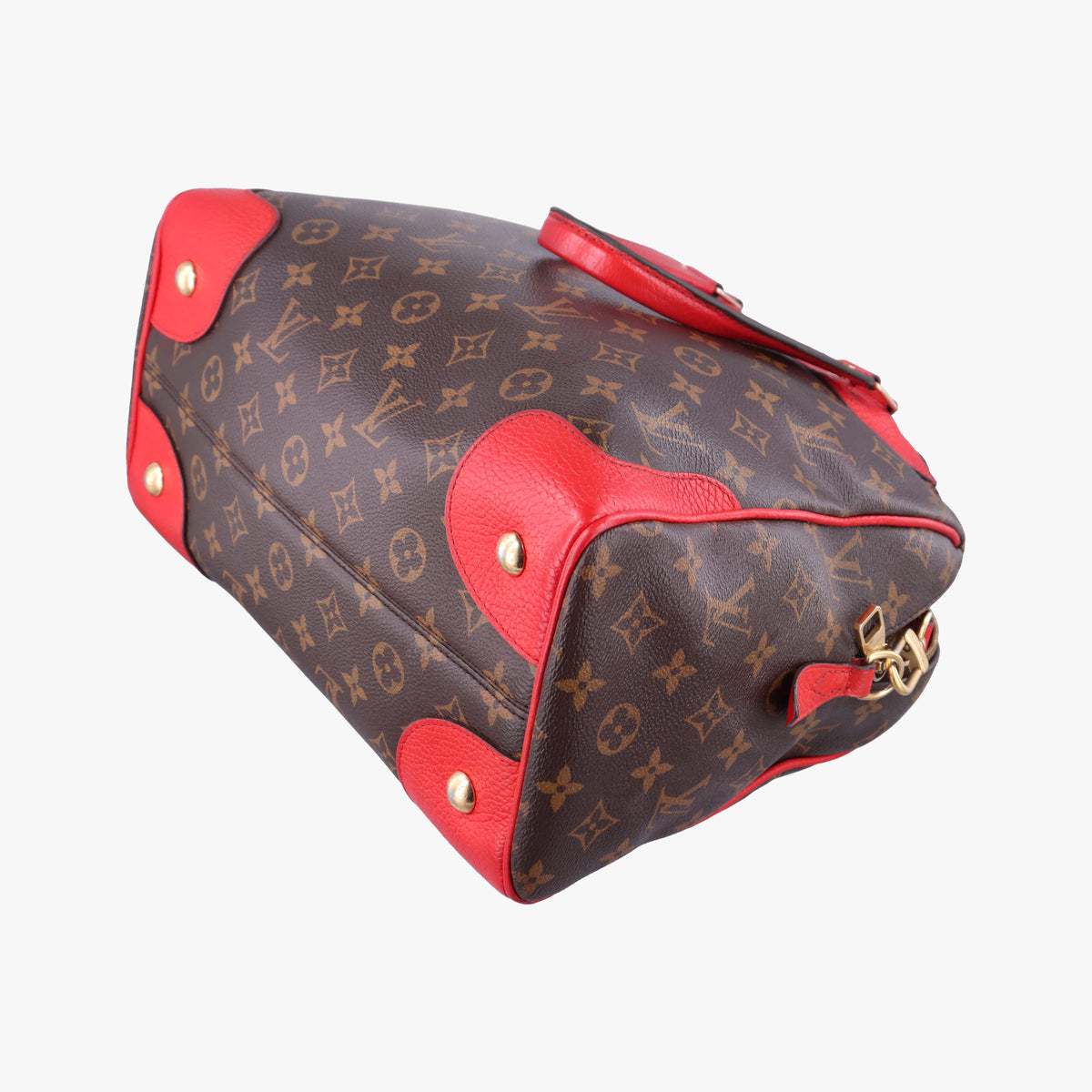 Secondhand Louis Vuitton RETIRO PM brown×COQUELICOT Monogram Canvas×calf leather M50057 shoulderbag | stylenewstar