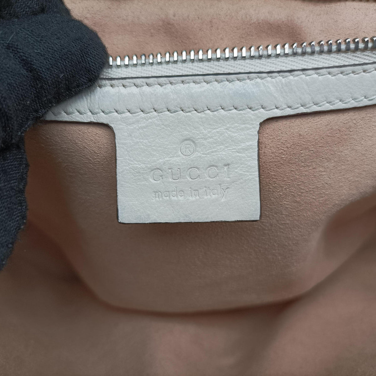 Vintage Gucci GG Marmont White×Blue Leather 443497 shoulderbag | stylenewstar