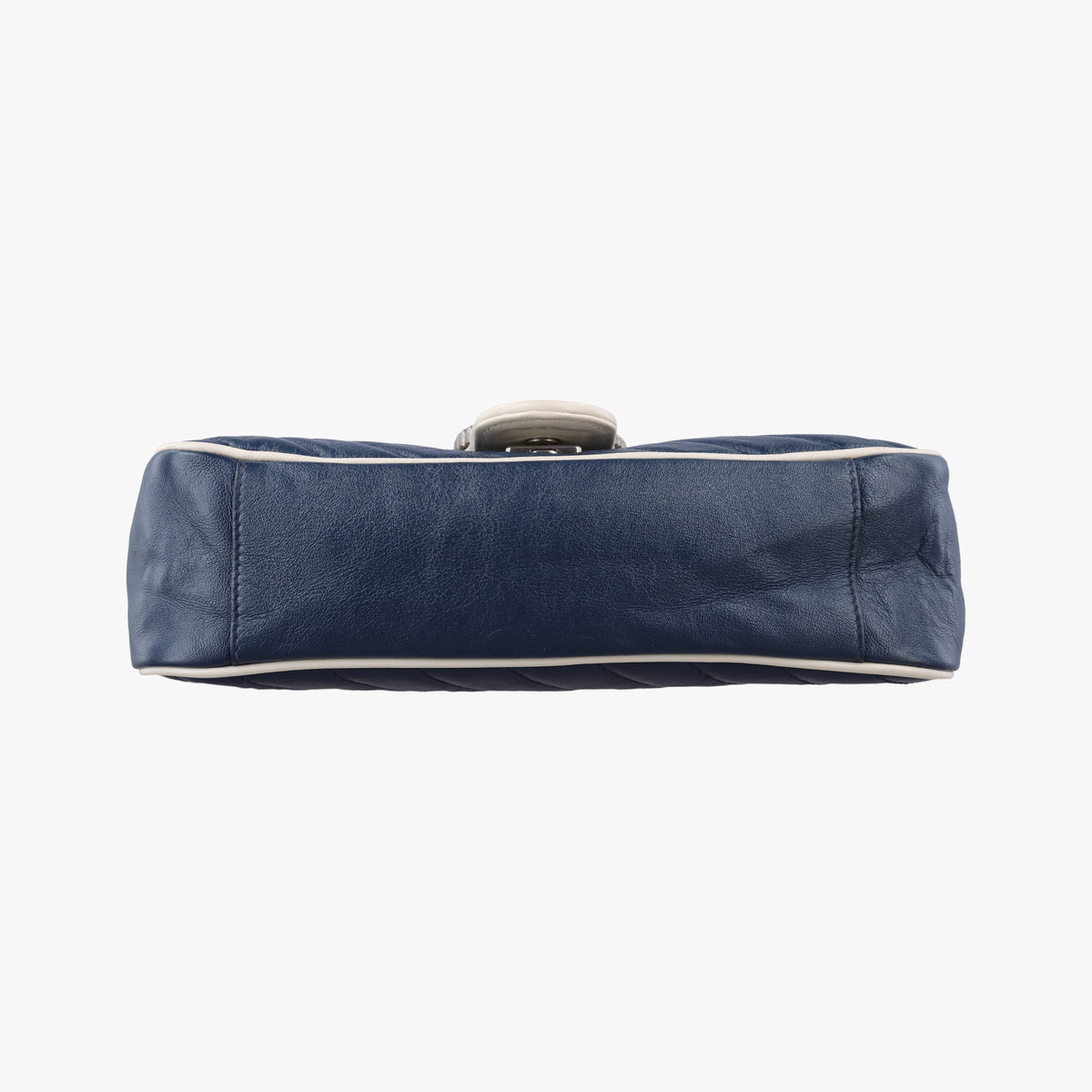 Vintage Gucci GG Marmont White×Blue Leather 443497 shoulderbag | stylenewstar