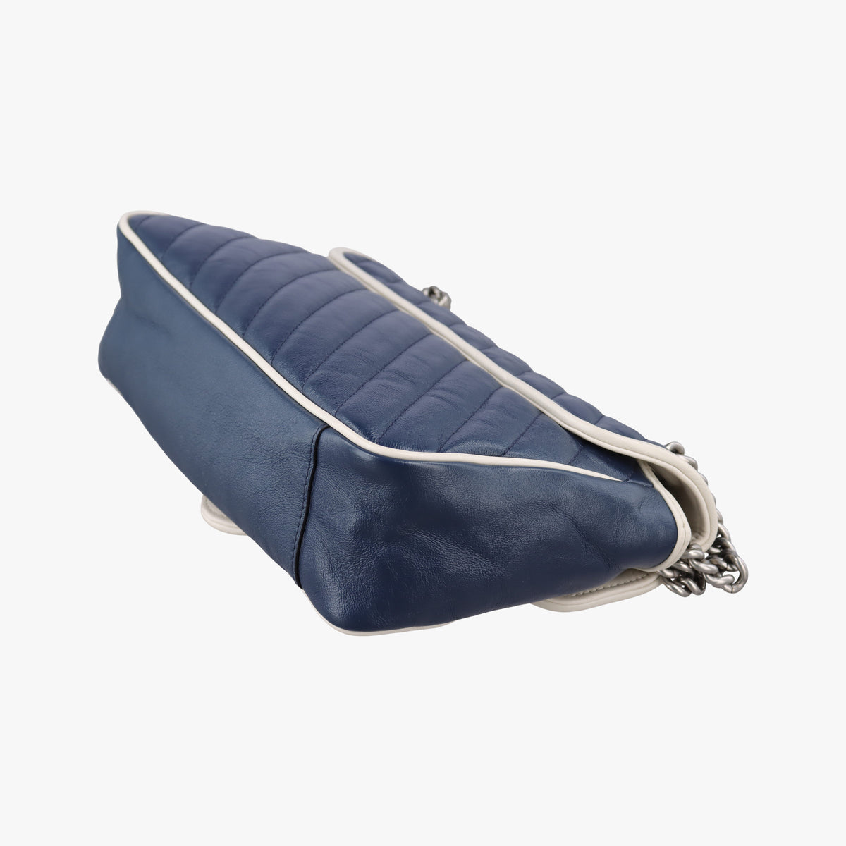 Vintage Gucci GG Marmont White×Blue Leather 443497 shoulderbag | stylenewstar