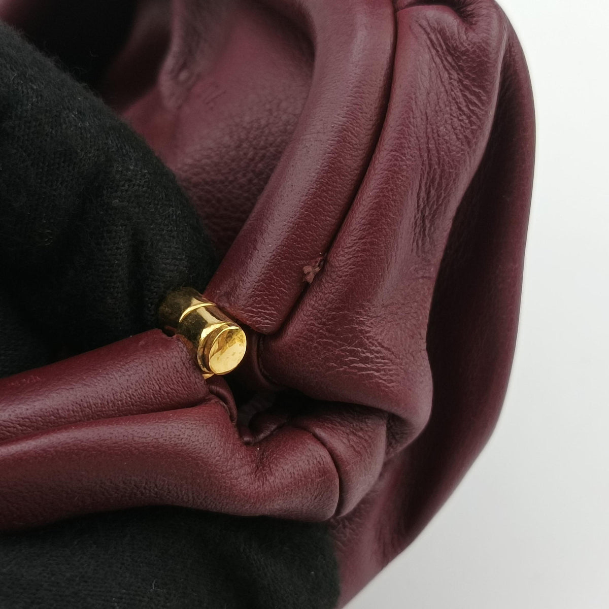 Vintage Bottega Veneta The Porch Burgundy lambskin  handbag | stylenewstar