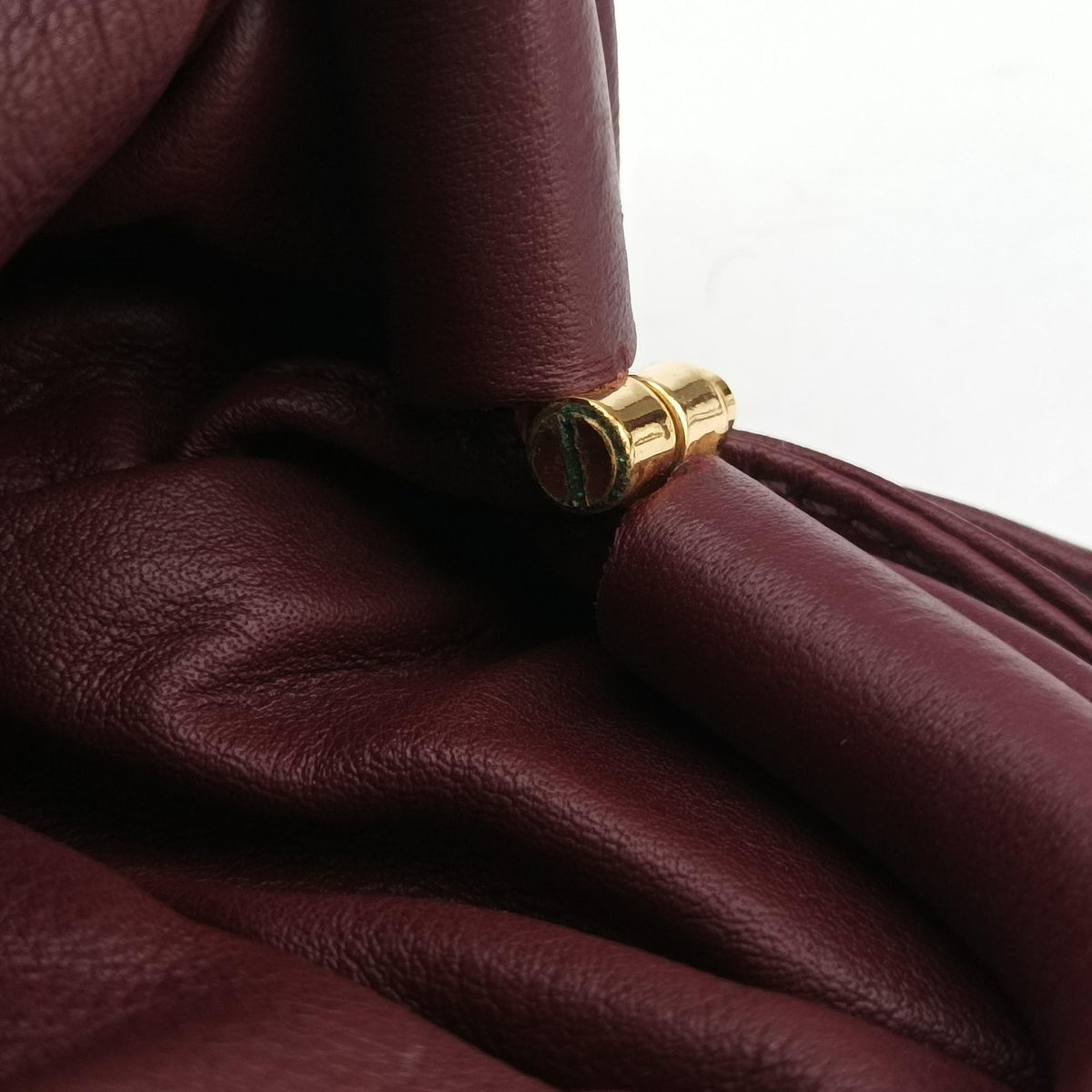 Vintage Bottega Veneta The Porch Burgundy lambskin  handbag | stylenewstar