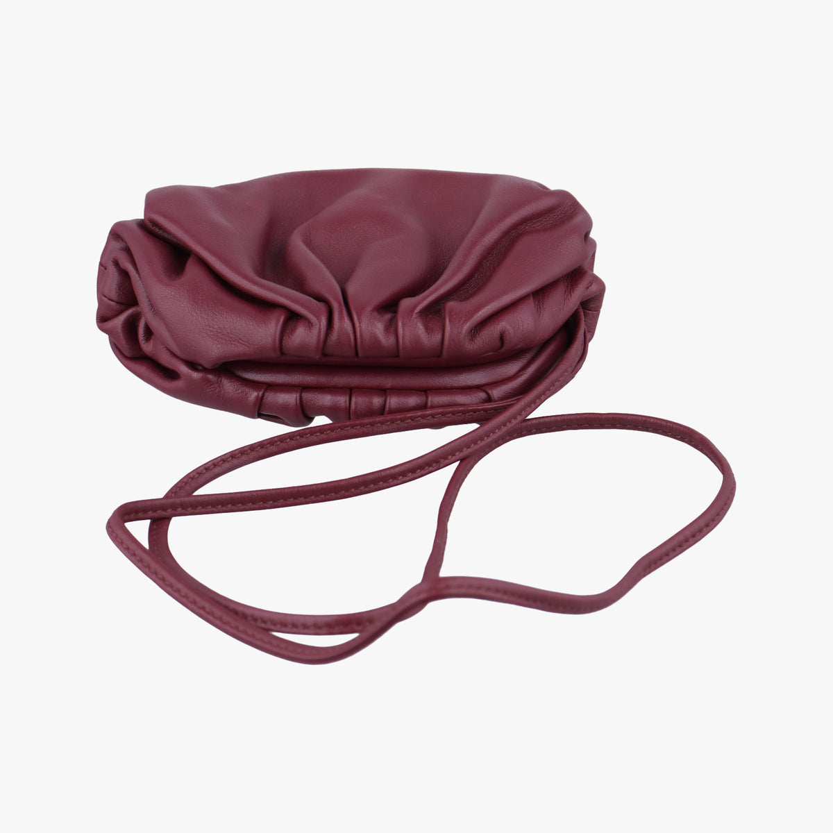 Vintage Bottega Veneta The Porch Burgundy lambskin  handbag | stylenewstar