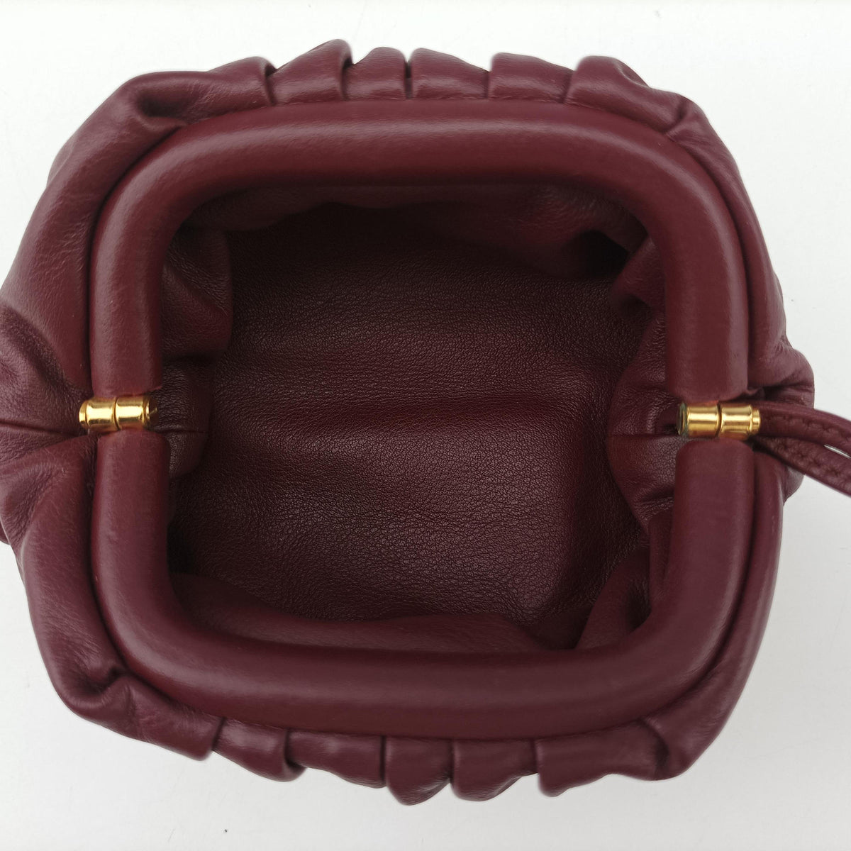 Vintage Bottega Veneta The Porch Burgundy lambskin  handbag | stylenewstar
