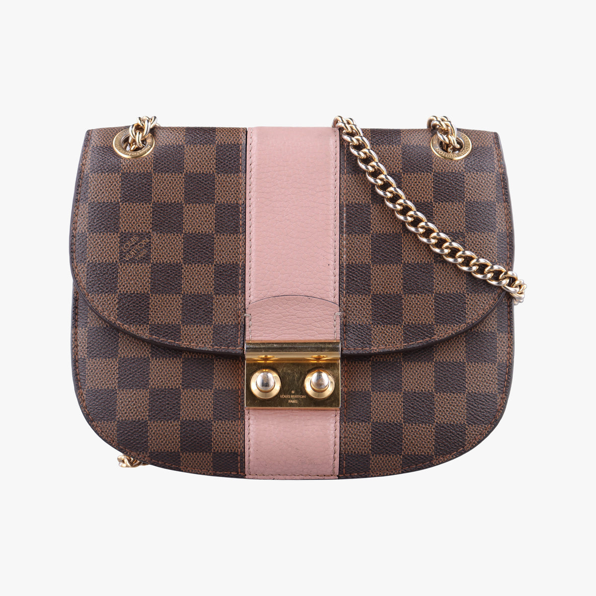 Pre-owned Louis Vuitton Wight EBENE×Magnolia Damier Canvas×Taurillon Leather N64418 shoulderbag | stylenewstar