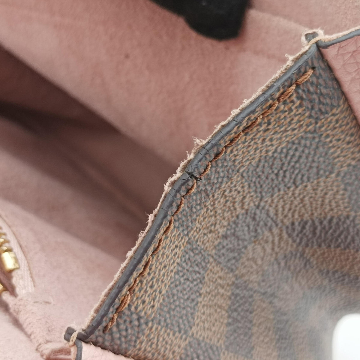 Secondhand Louis Vuitton Wight EBENE×Magnolia Damier Canvas×Taurillon Leather N64418 shoulderbag | stylenewstar
