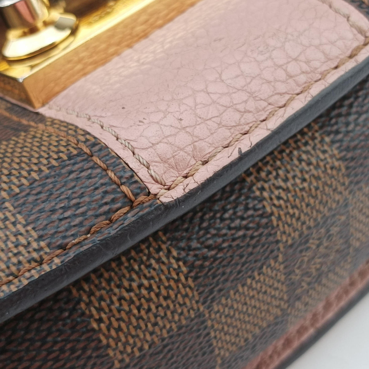 Secondhand Louis Vuitton Wight EBENE×Magnolia Damier Canvas×Taurillon Leather N64418 shoulderbag | stylenewstar